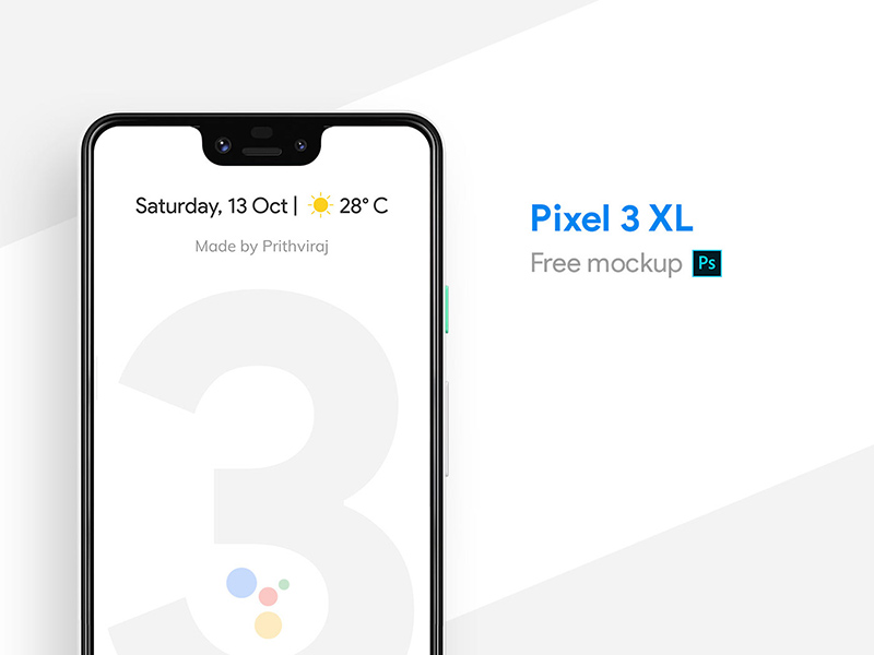 Pixel 3 XL PSD Mockup - Freebie Supply