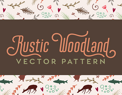 Rustic Woodland Vector Pattern - Freebie Supply