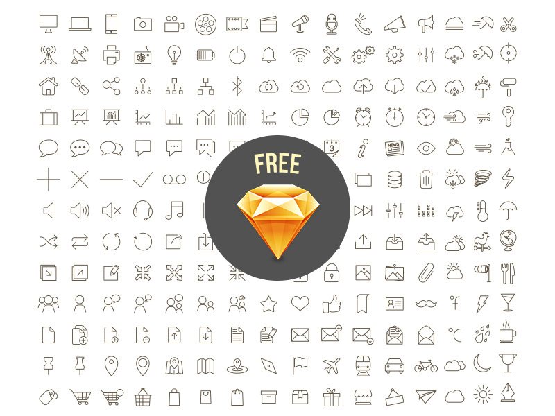 200 Outline Icons