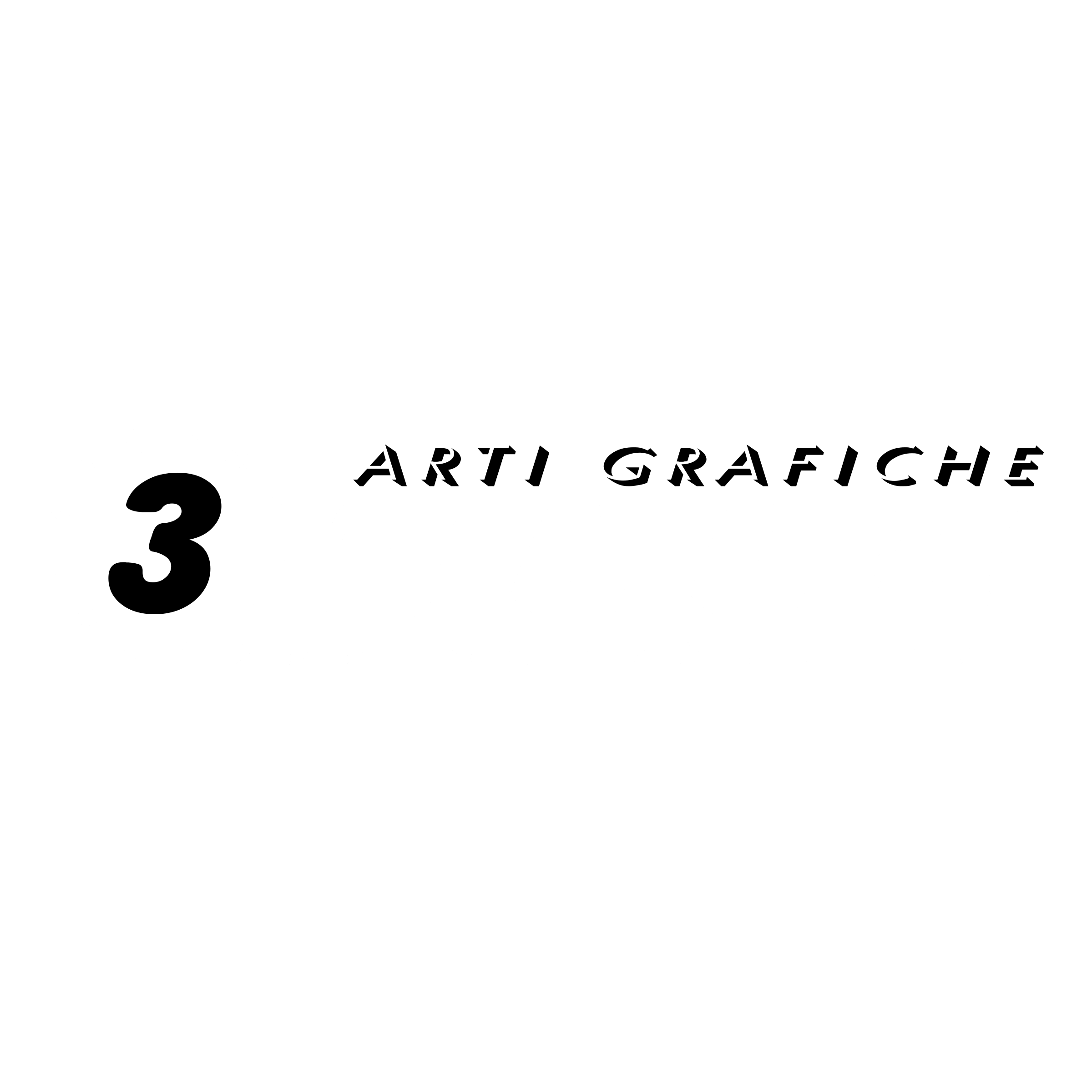 3ELLE Arti grafiche Logo black and white