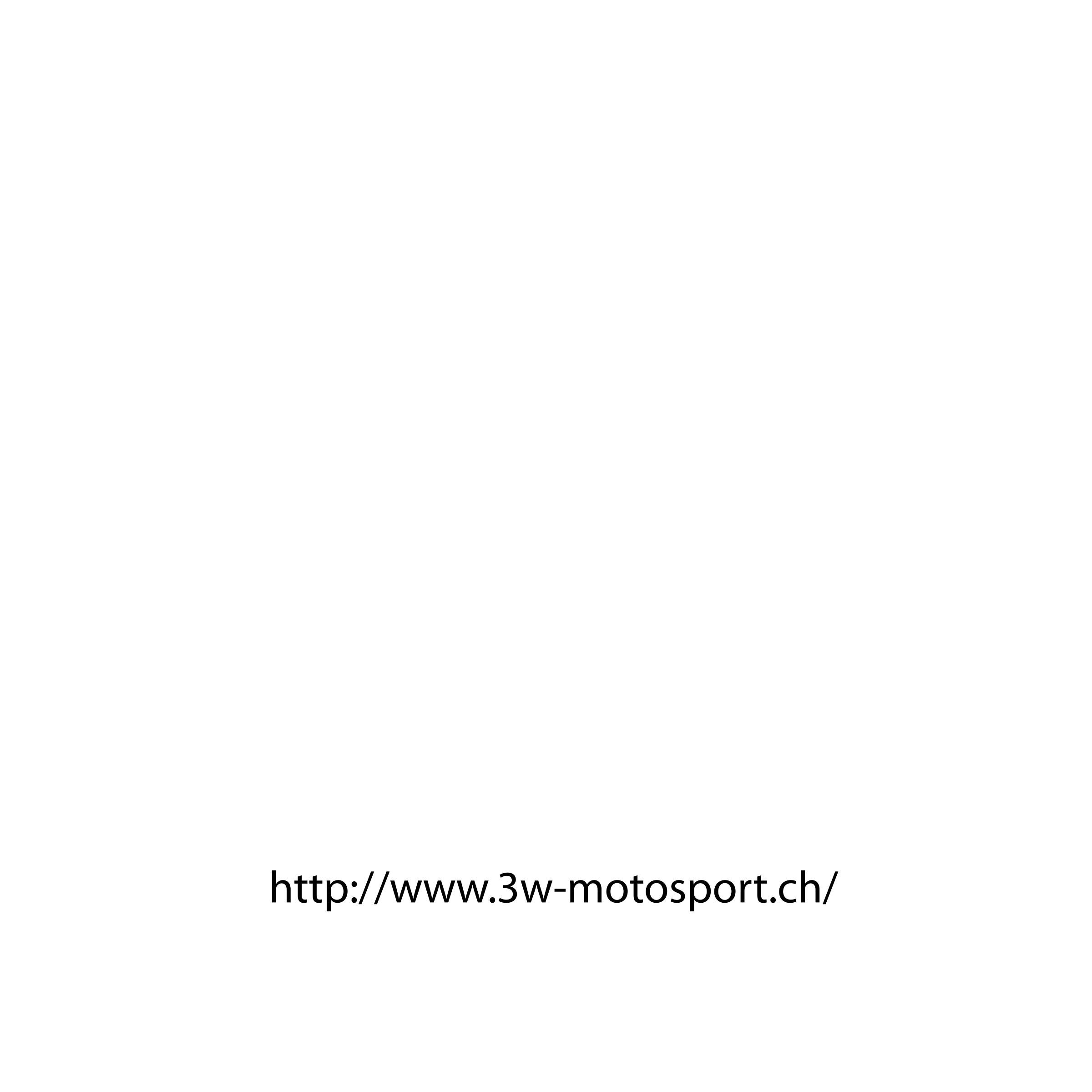 3W Motosport Logo black and white