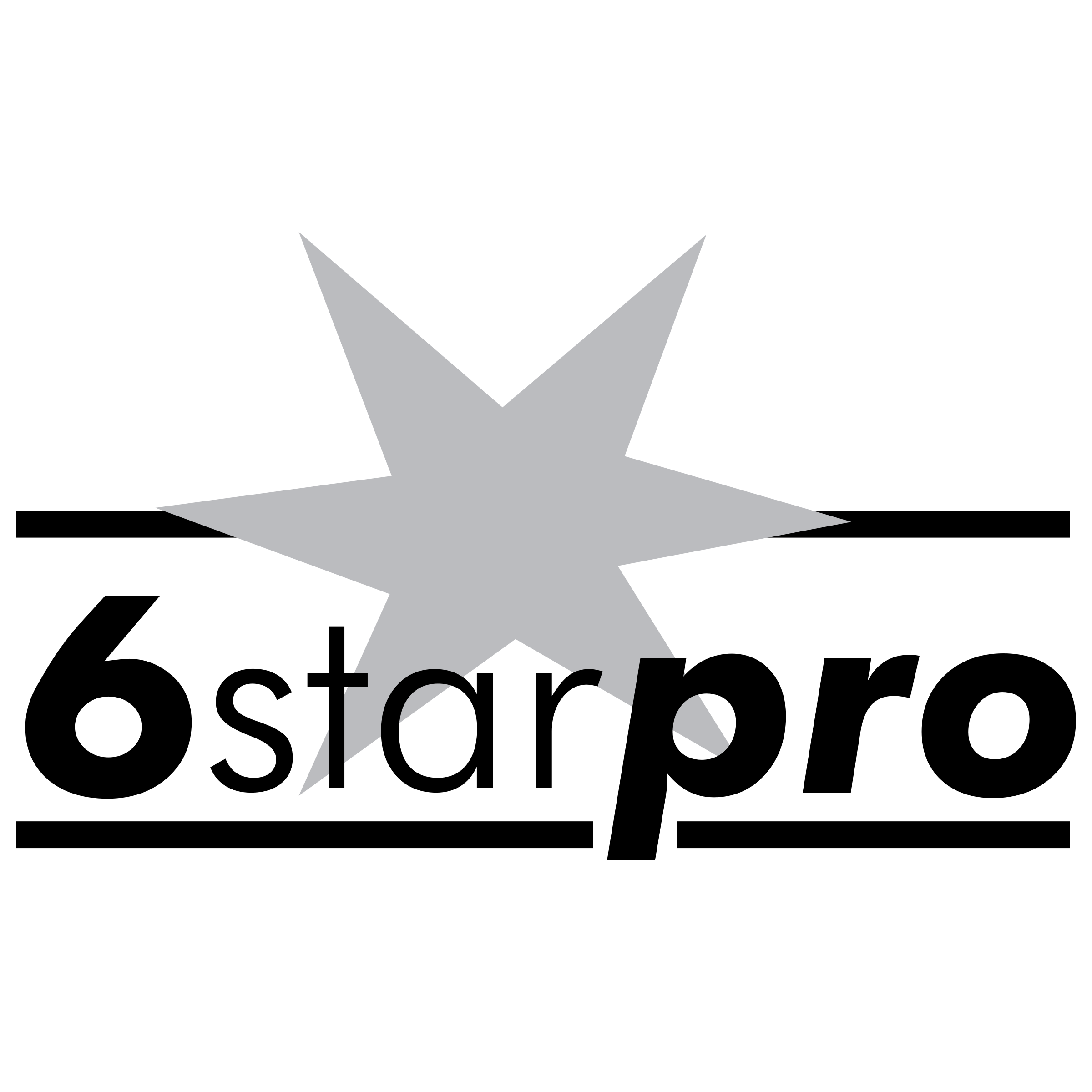 6 Star Pro Logo PNG Transparent & SVG Vector Freebie Supply