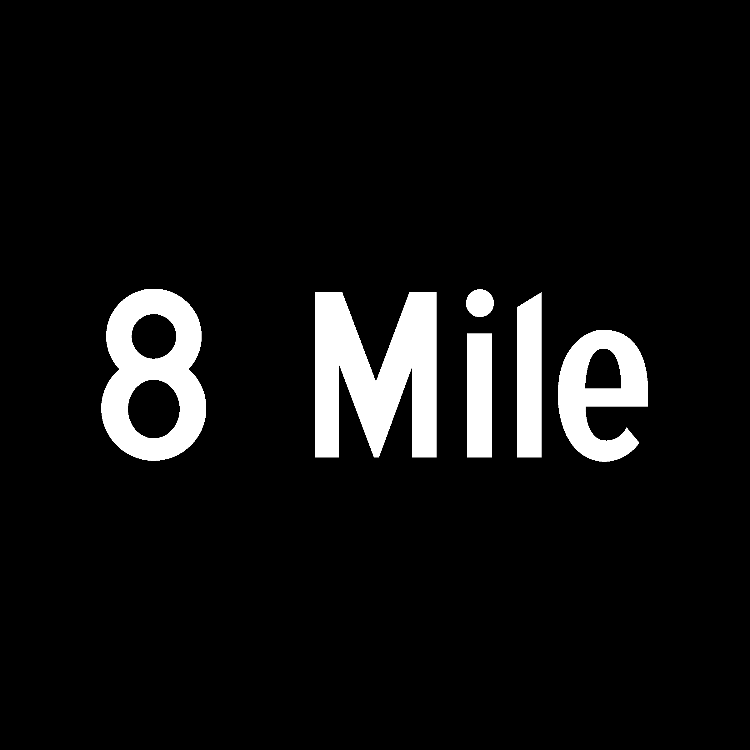 8Mile Logo black and white
