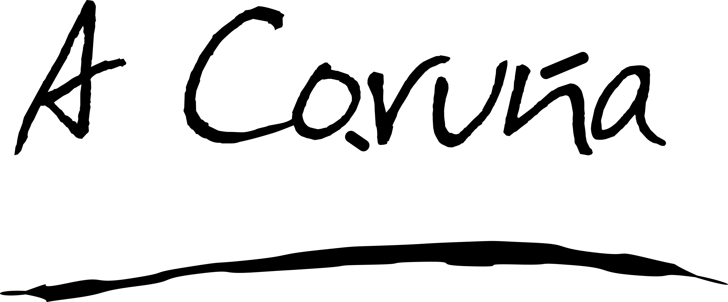 A Coruna Balcon del Atlantico Logo black and white