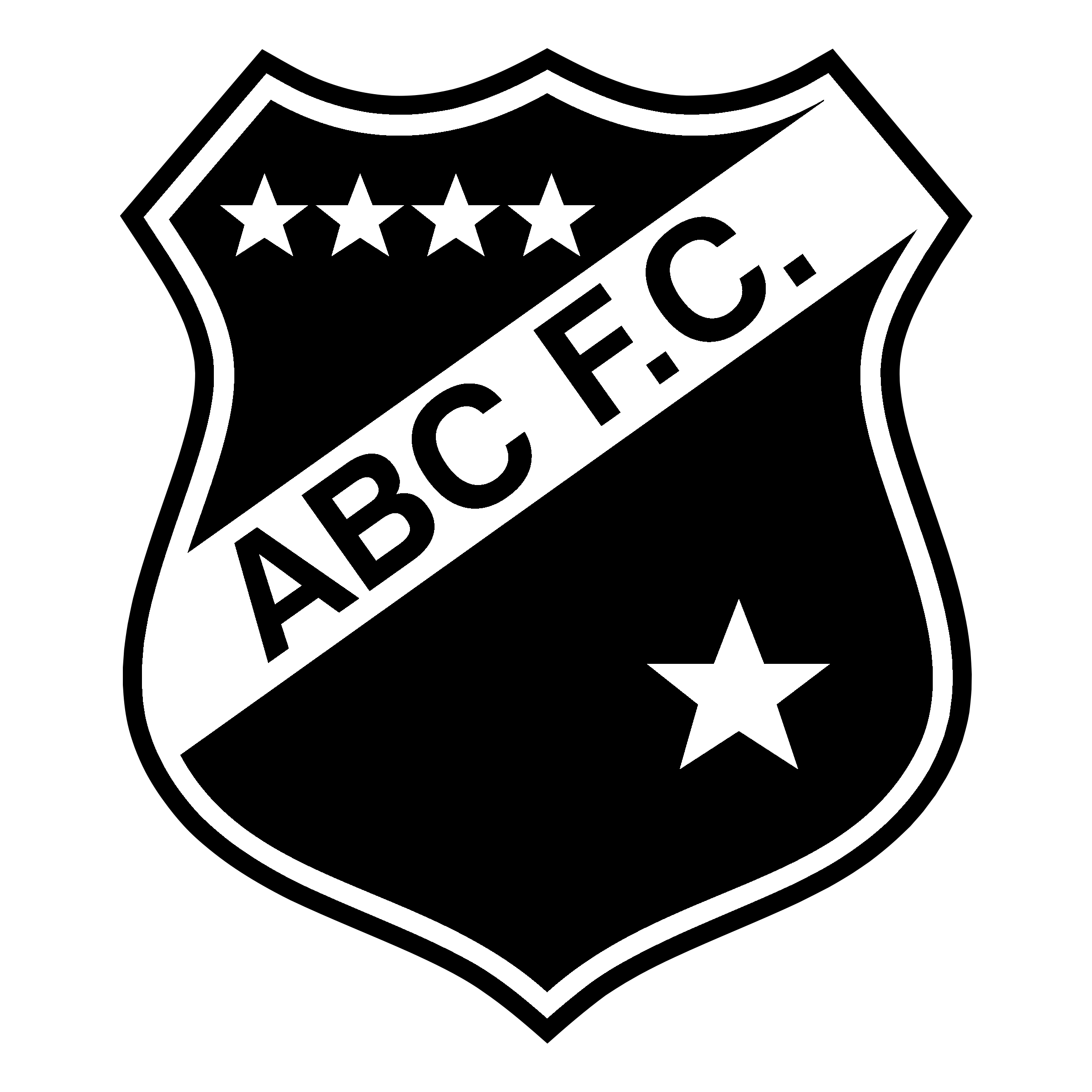 ABC Futebol Clube de Natal RN Logo black and white