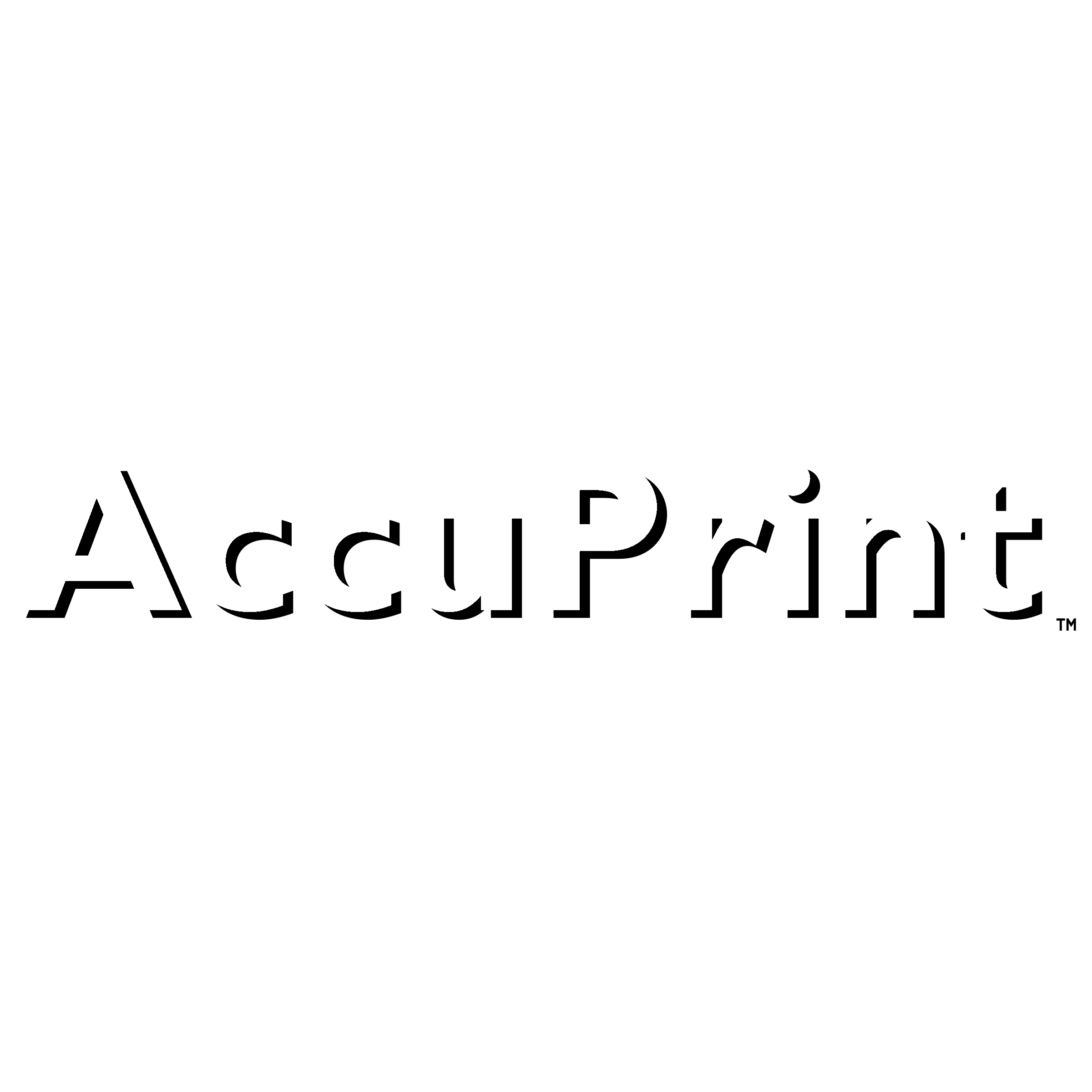 AccuPrint Logo black and white