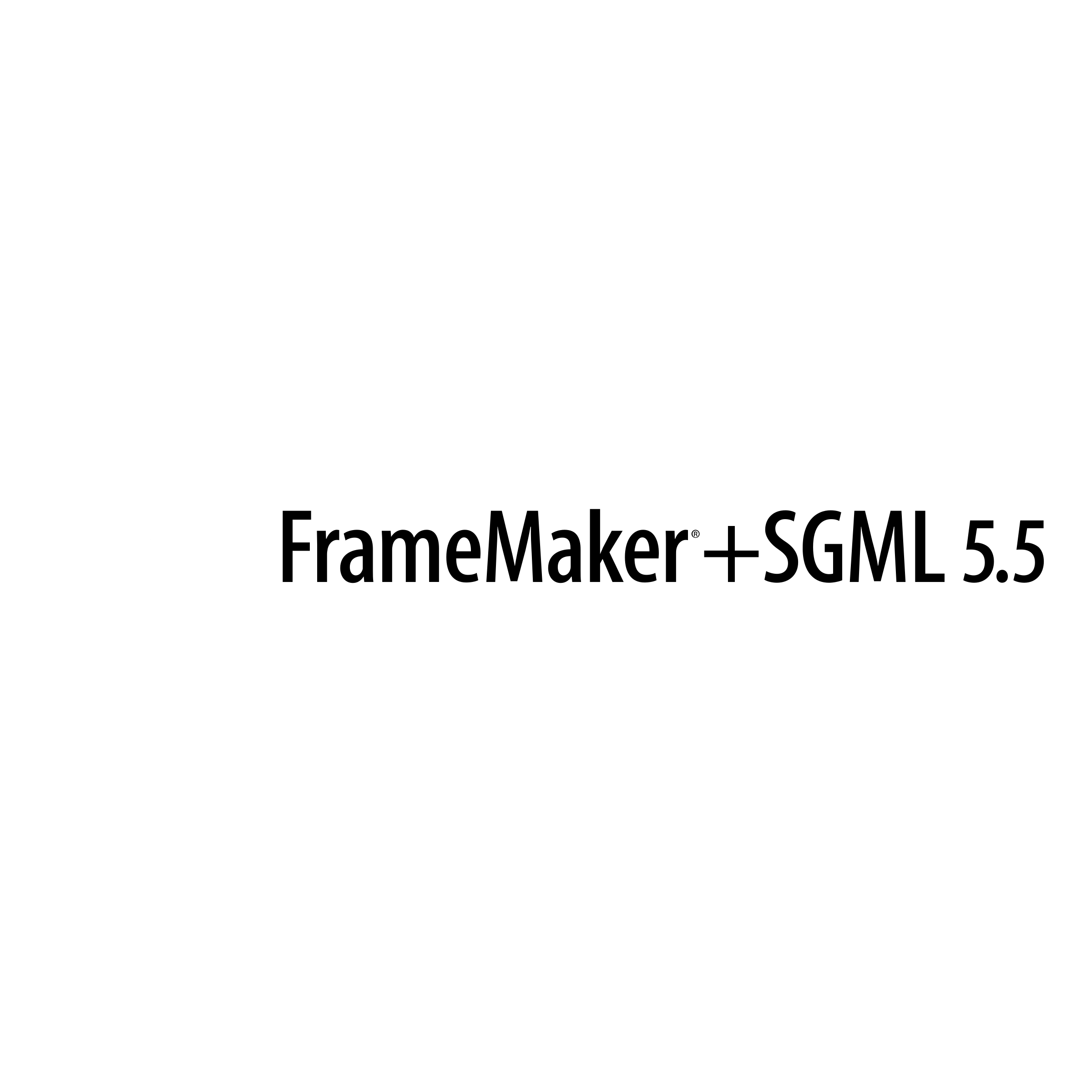 Adobe FrameMaker+SGML Logo black and white