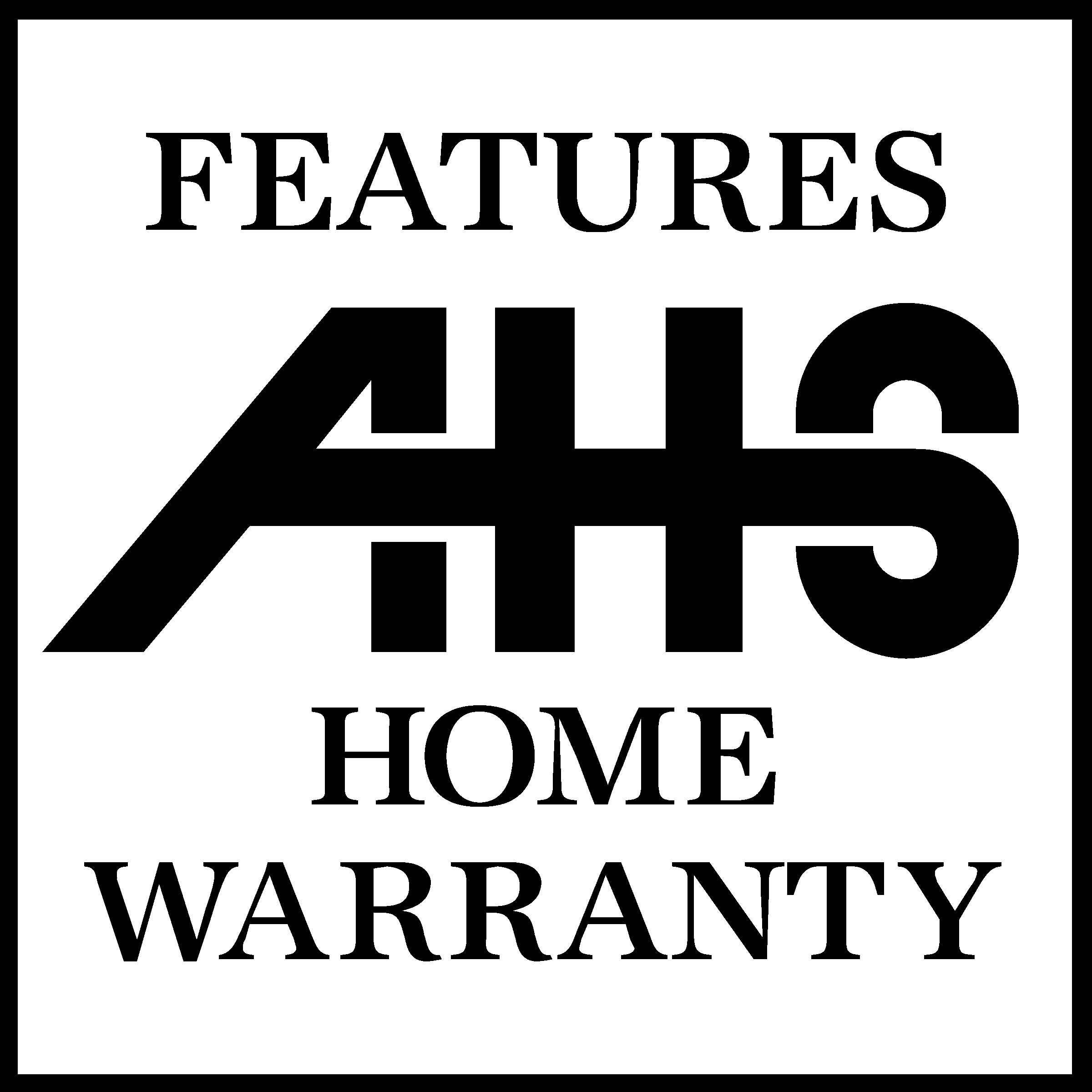 AHS HOME WARRANTY Logo black and white
