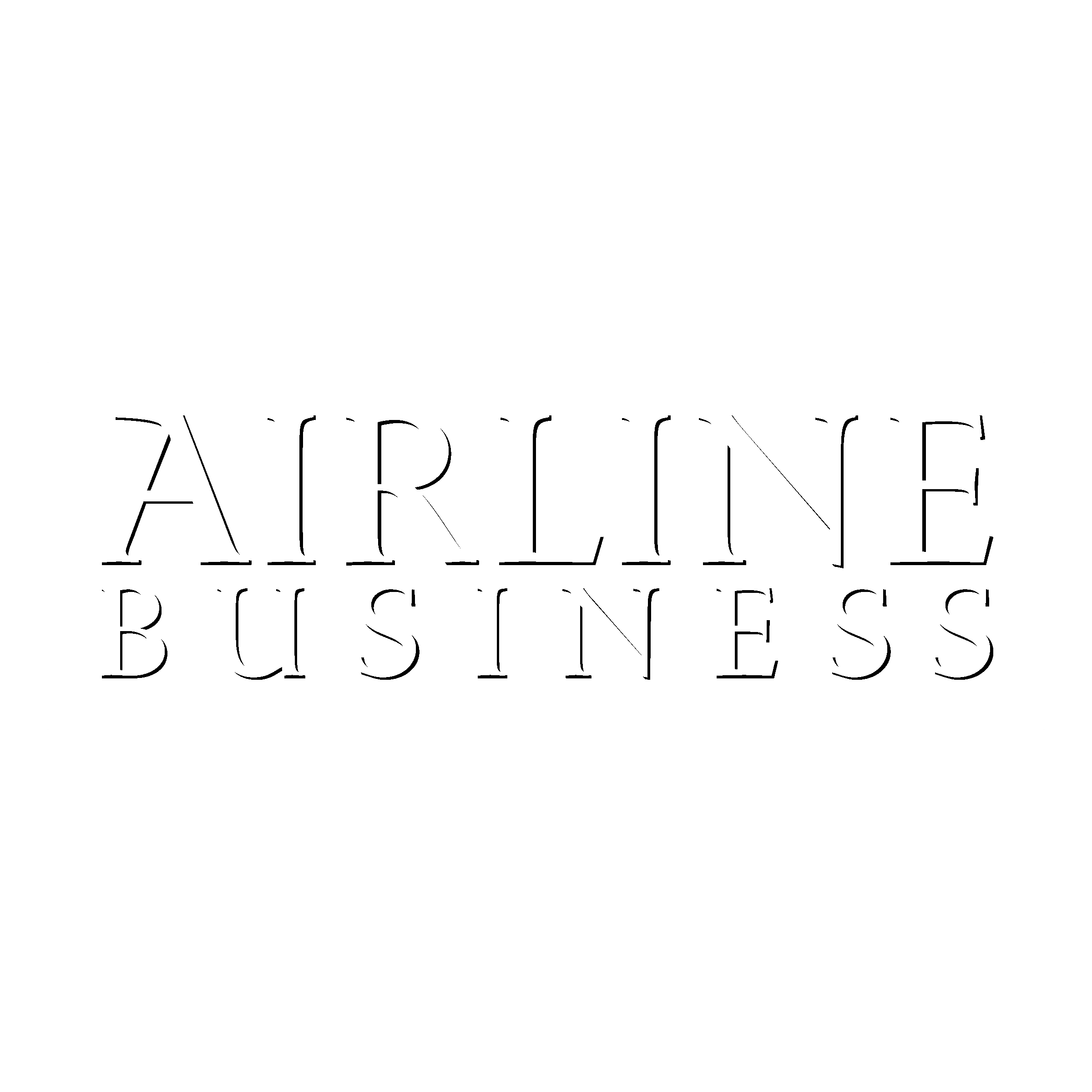 Airline Business Logo black and white