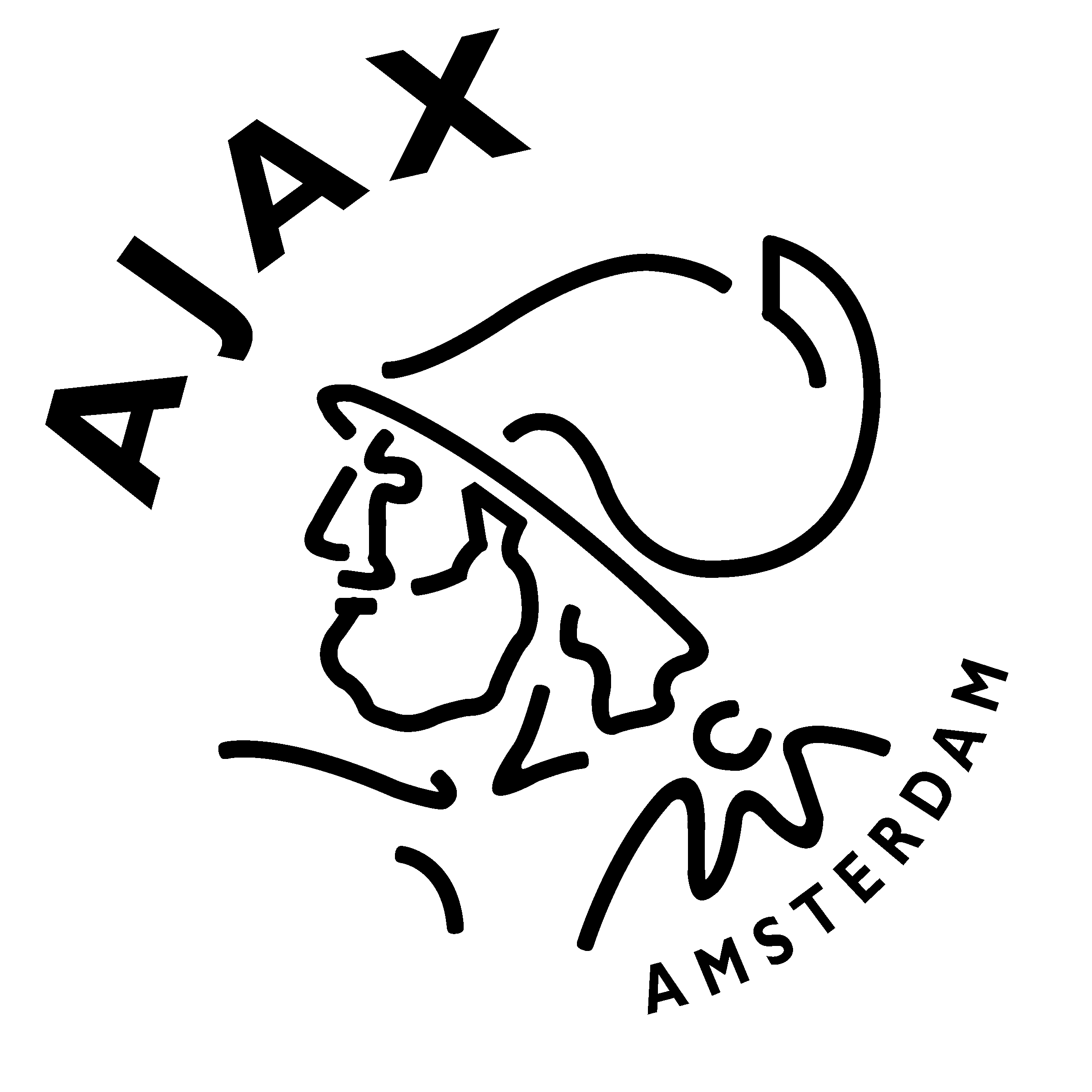 Ajax 7709 Logo black and white