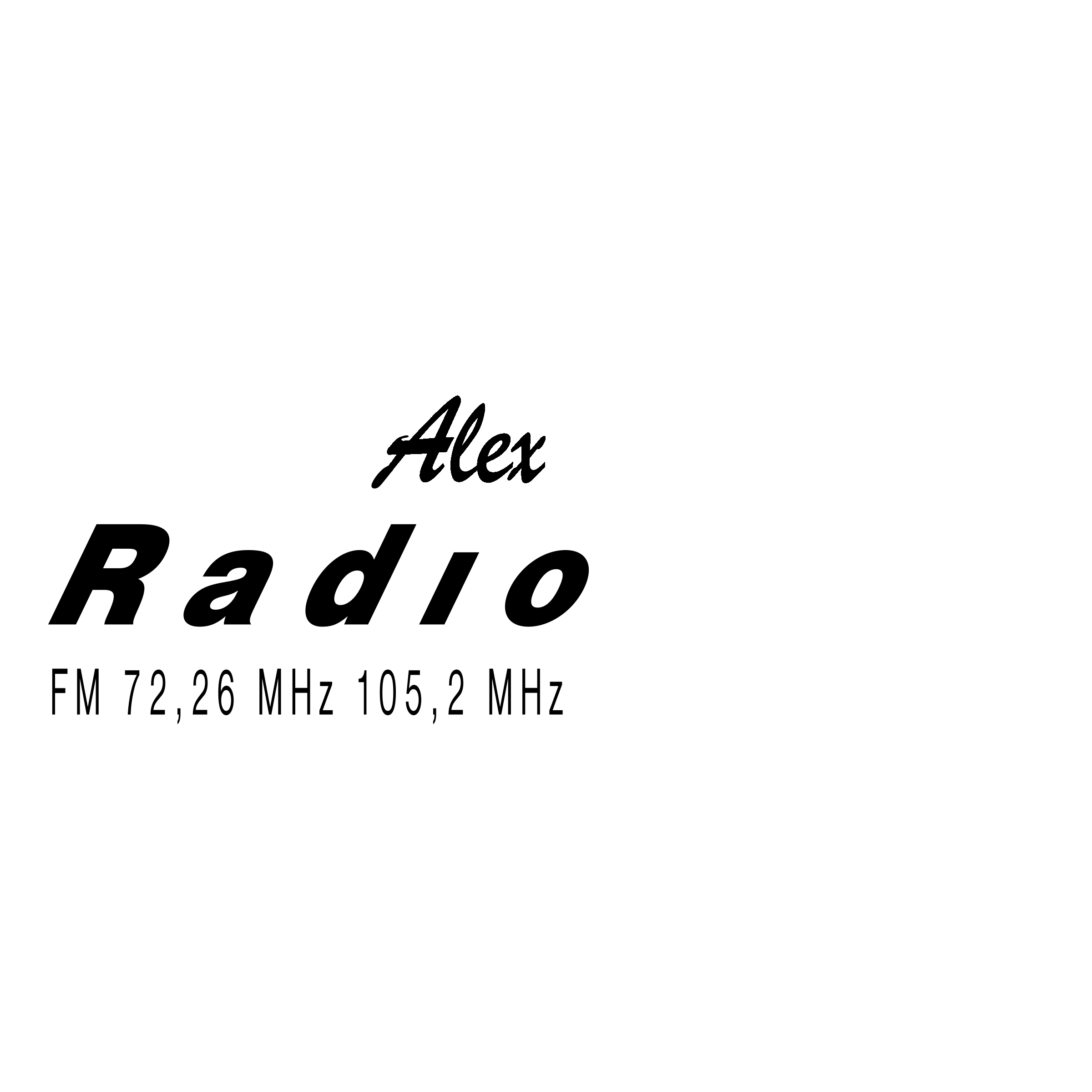 Alex Radio Logo black and white