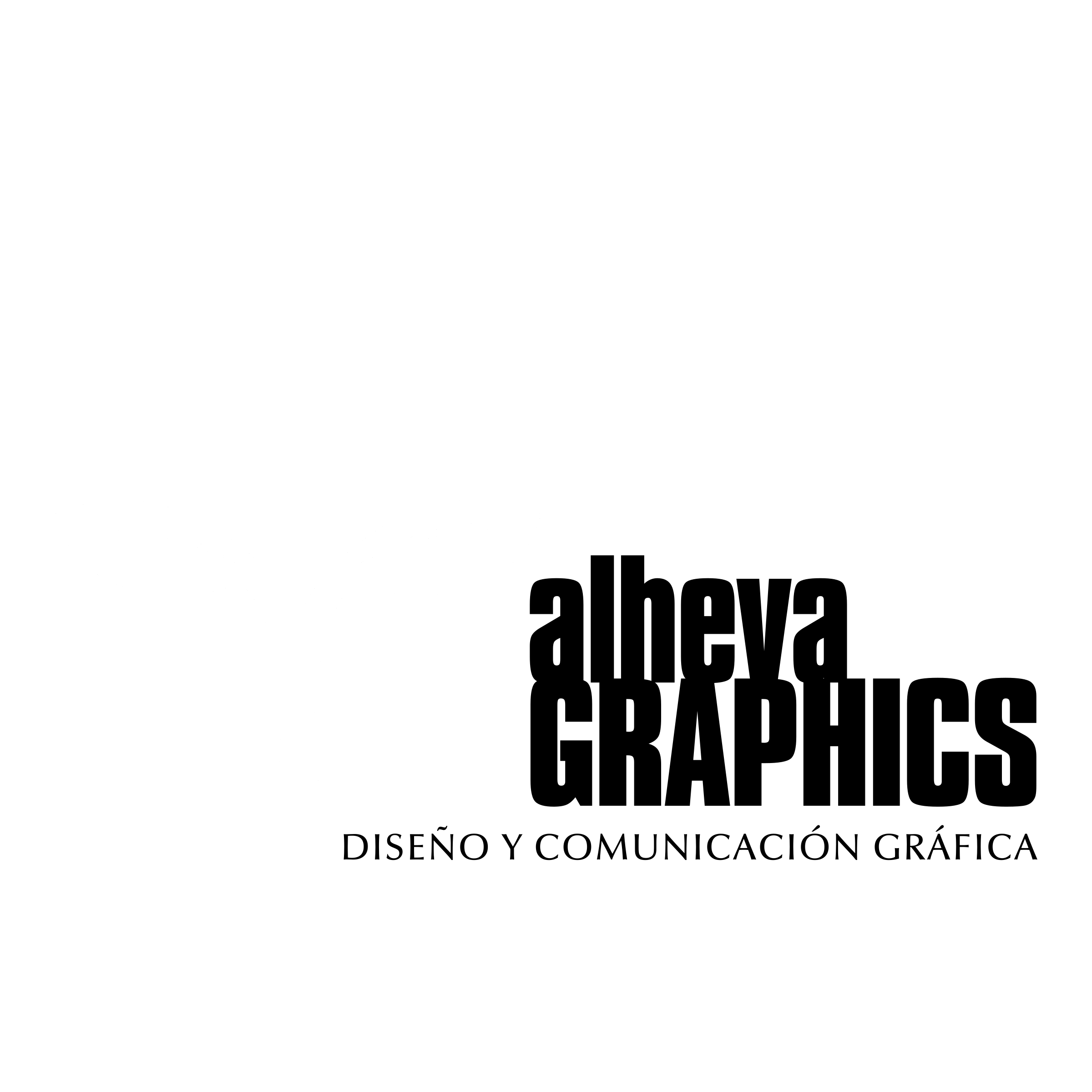 Alheva Graphics Logo black and white