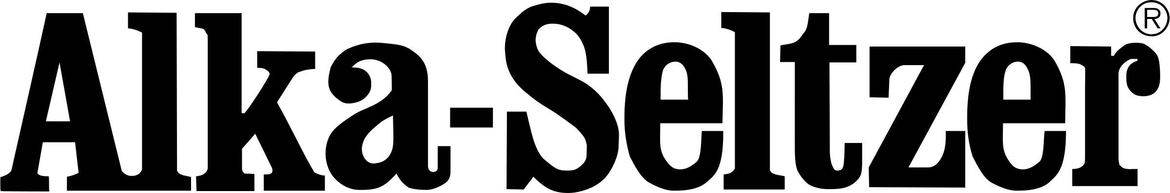 Alka Seltzer Logo black and white