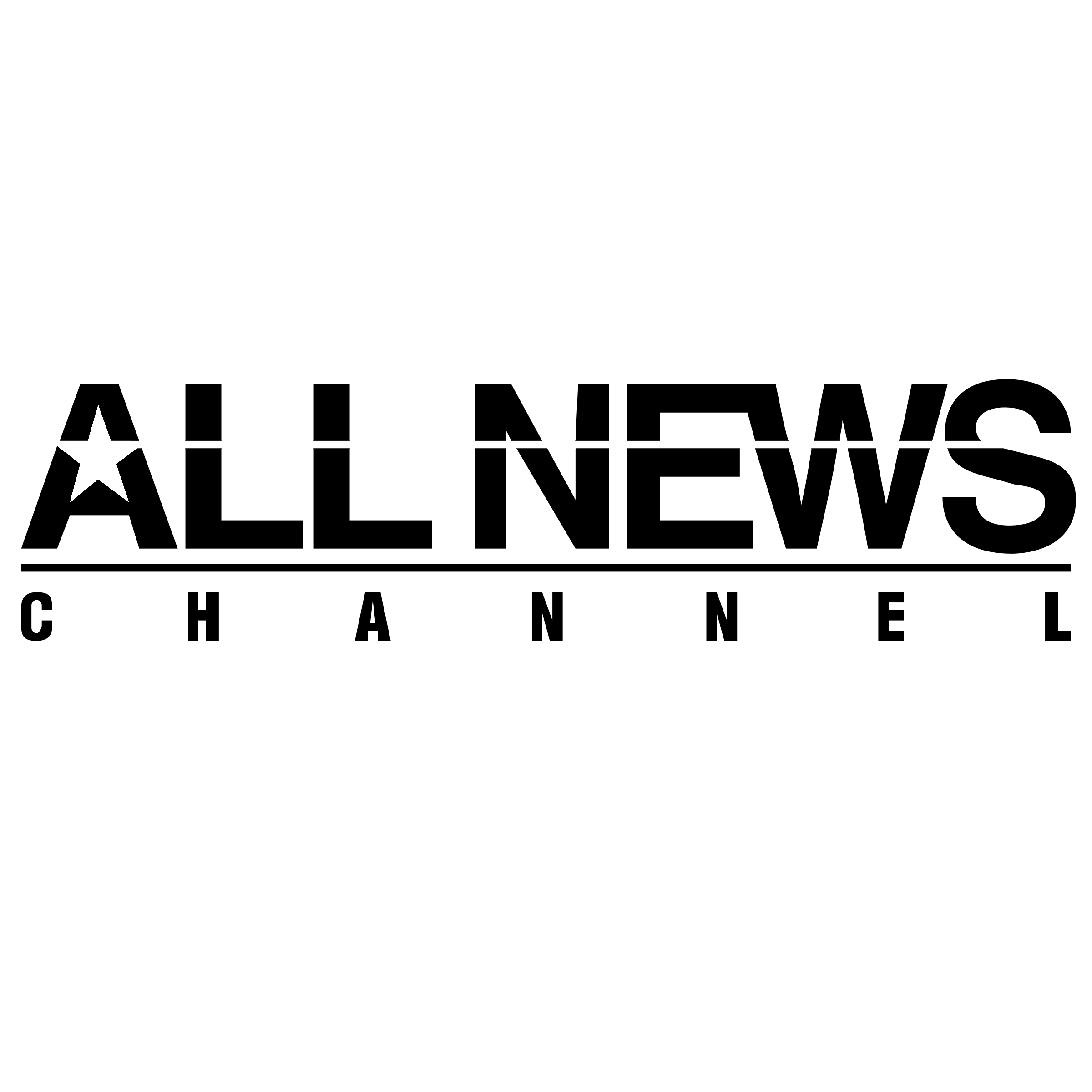 All News Logo black and white