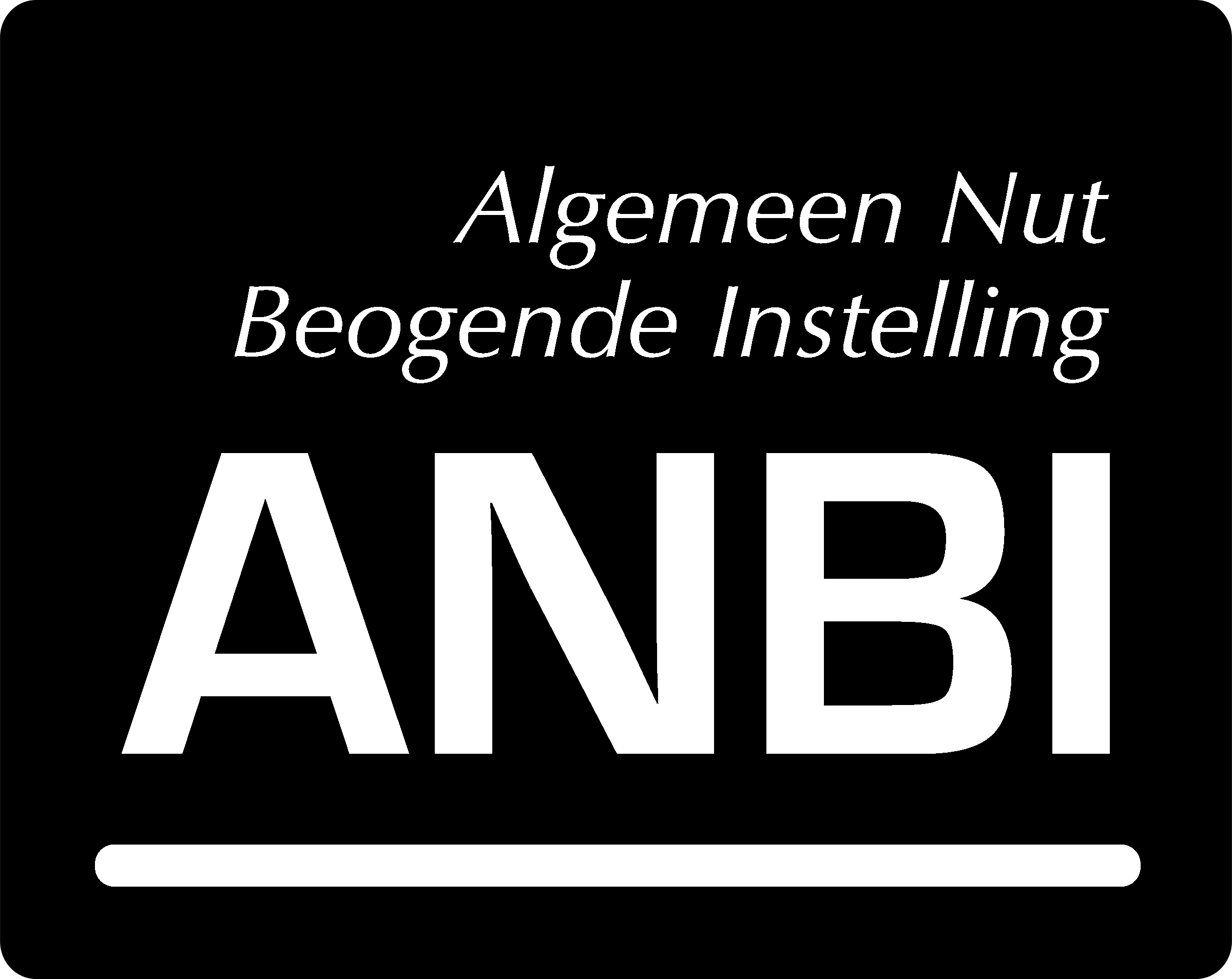 ANBI Algemeen Nut Beogende Instelling Logo black and white