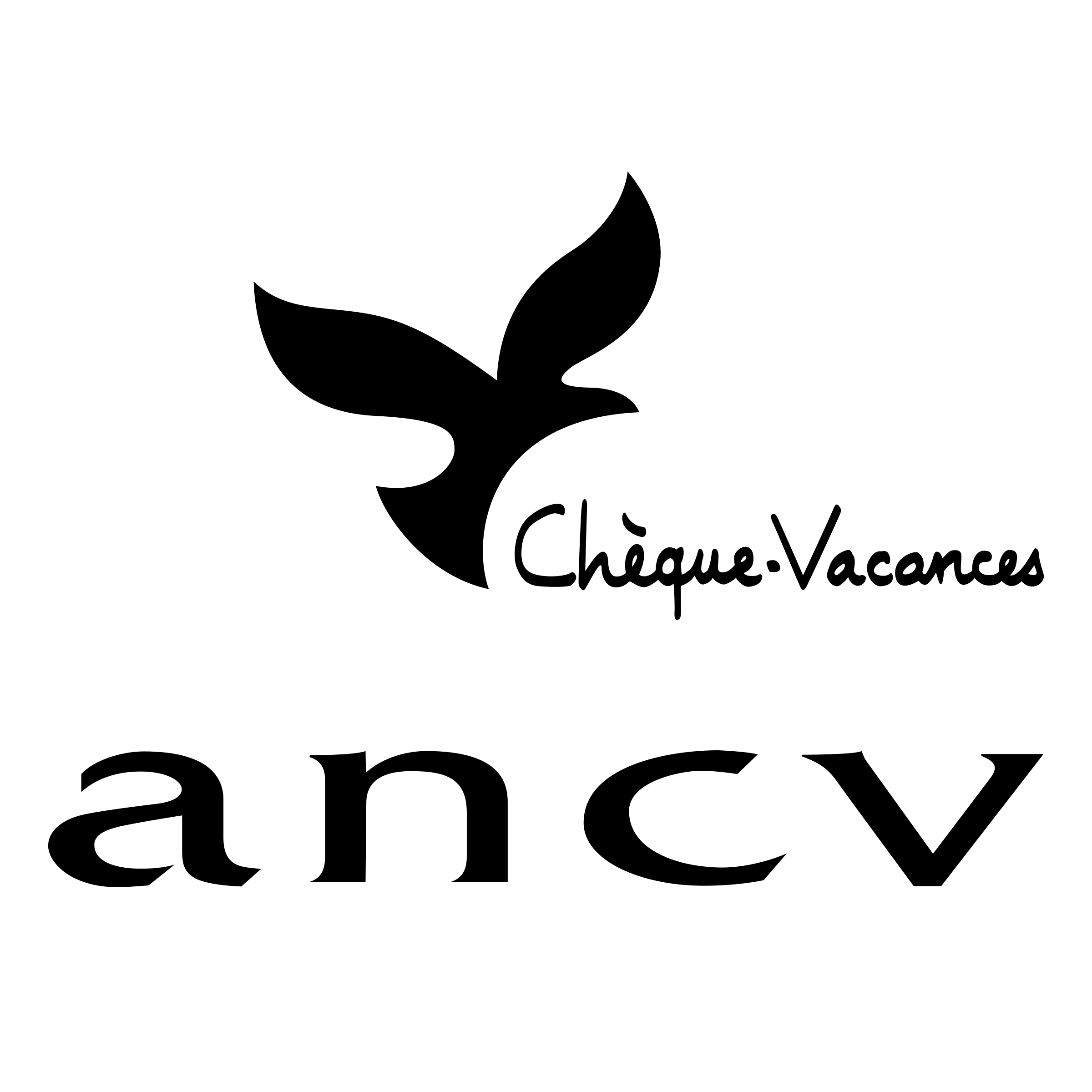 ANCV Cheque Vacances 01 Logo black and white