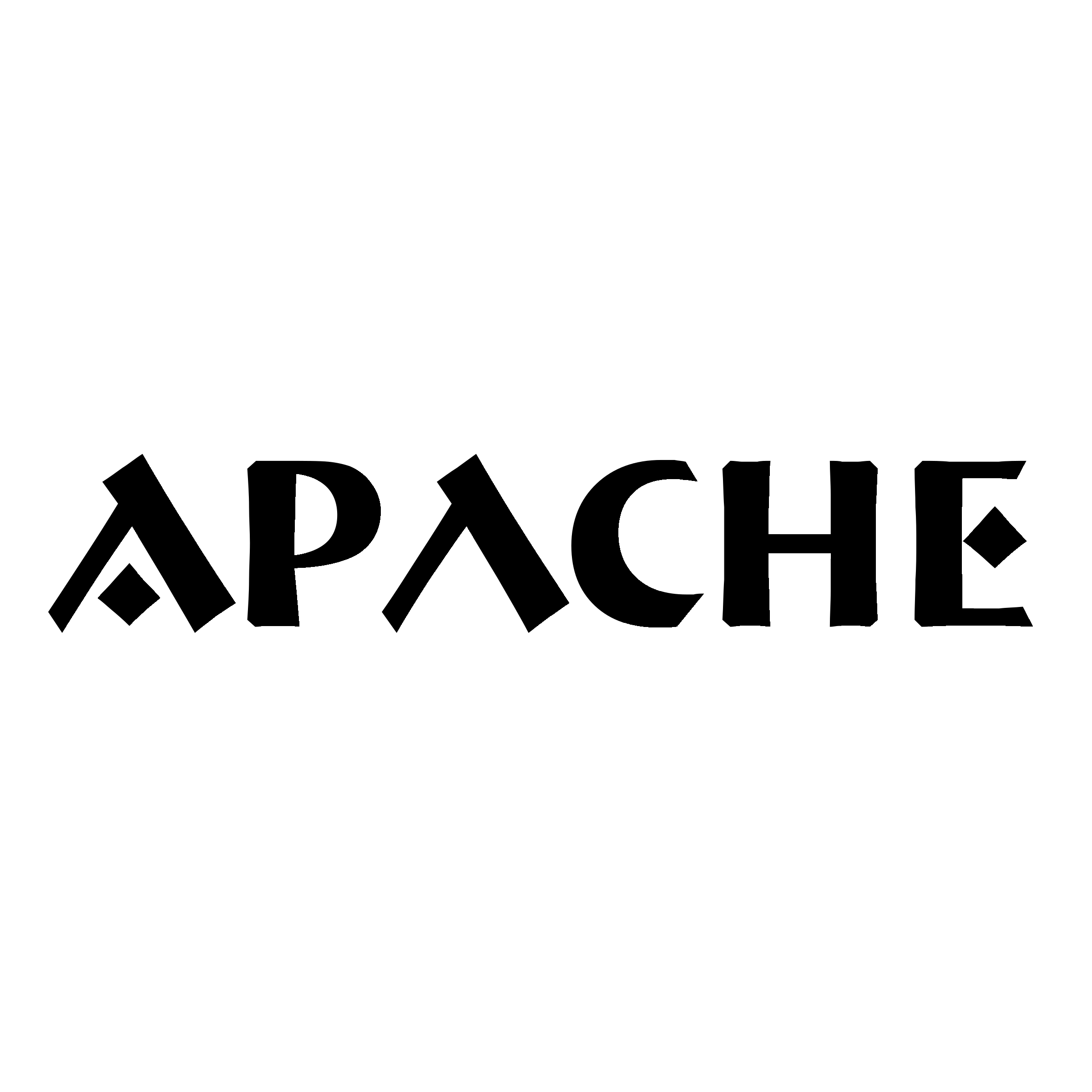 Apache 01 Logo black and white