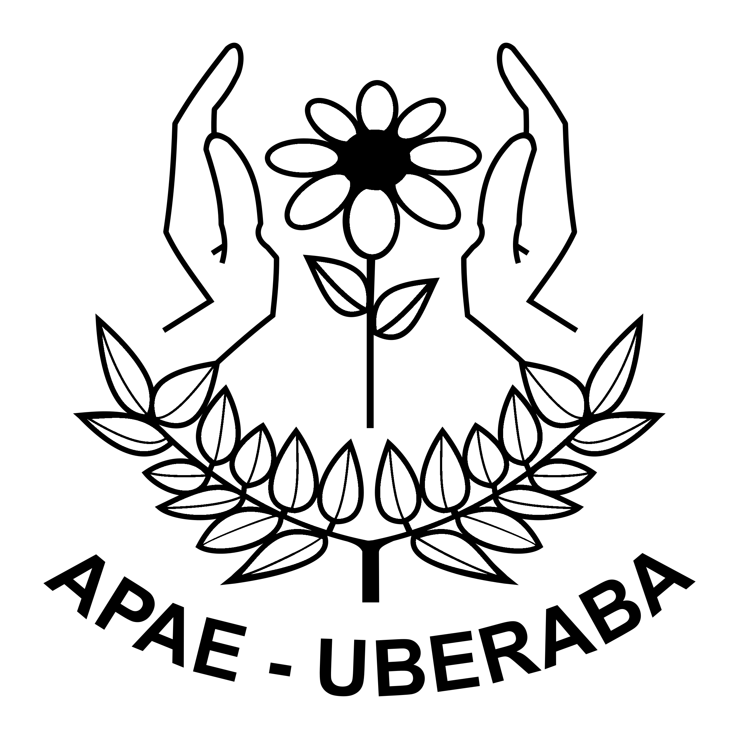 APAE UBERABA 01 Logo black and white