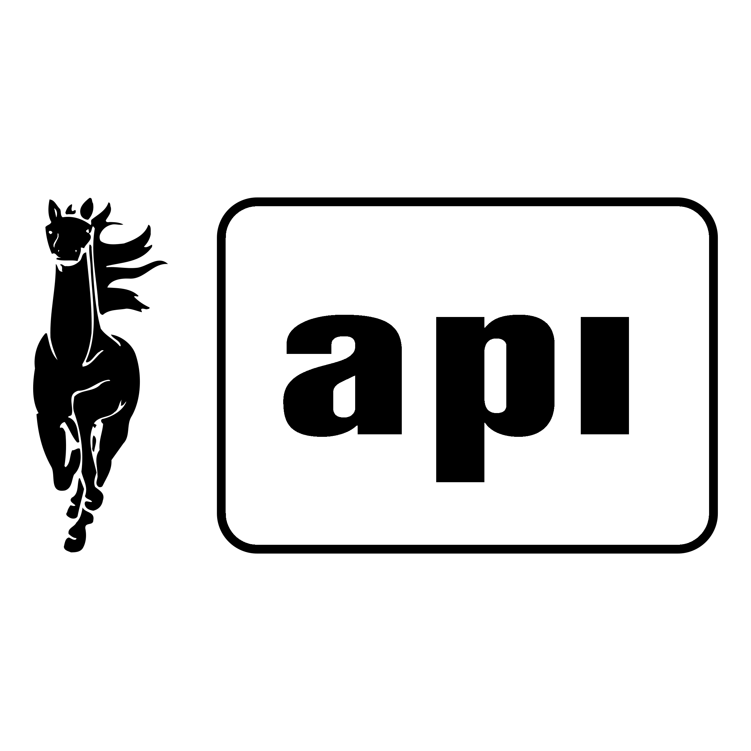 API Logo black and white