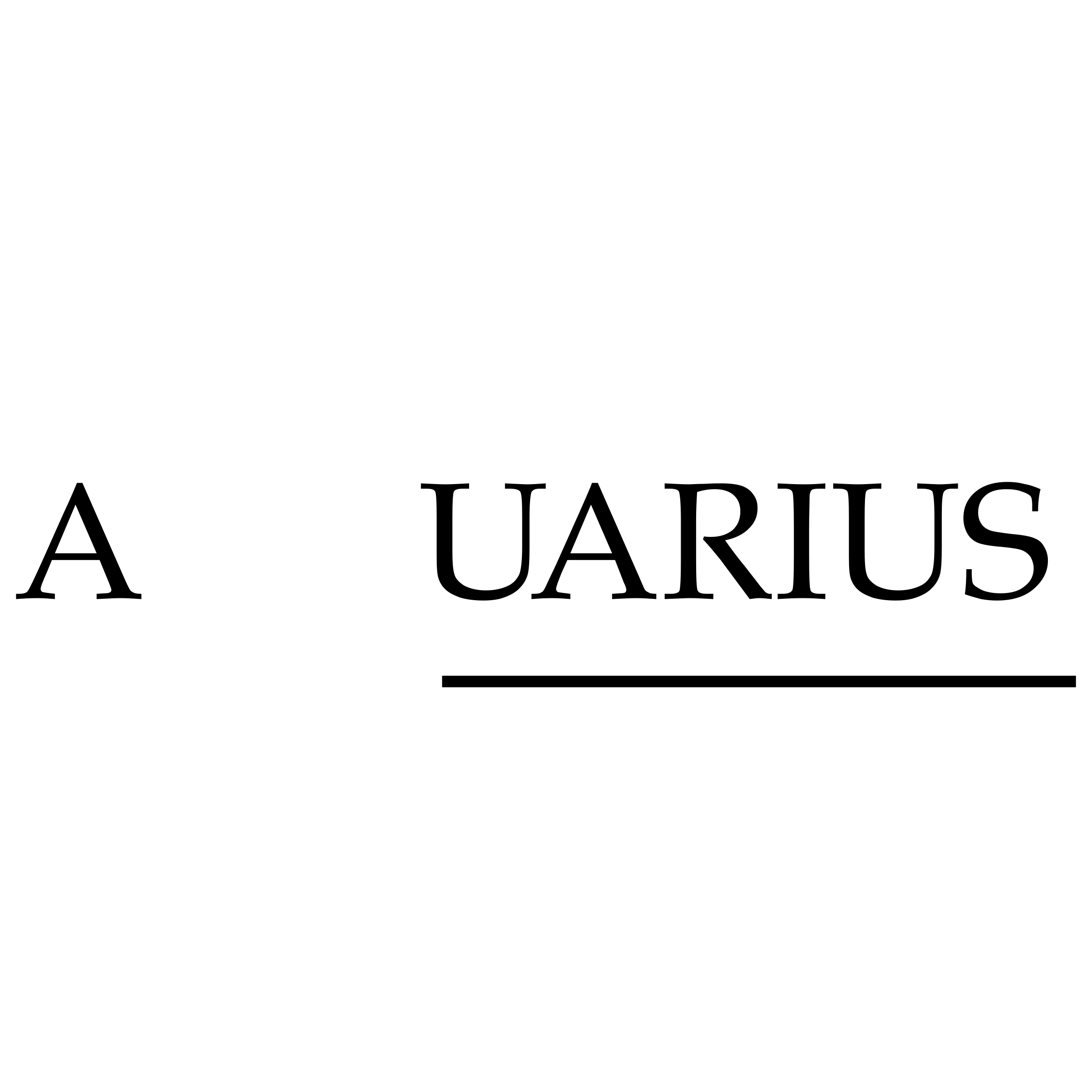 Aquarius Logo black and white