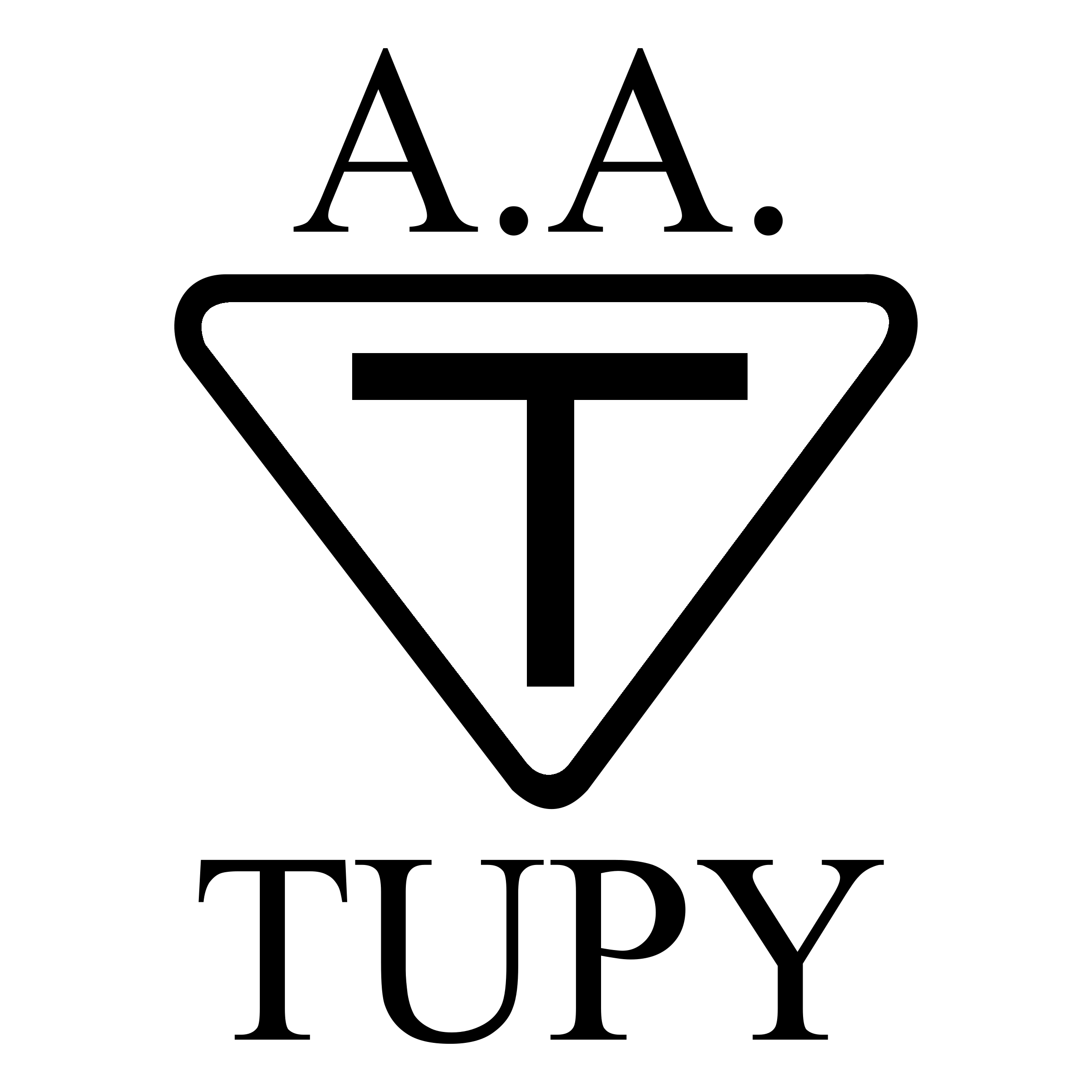 Associacao Atletica Tupy SC Logo black and white