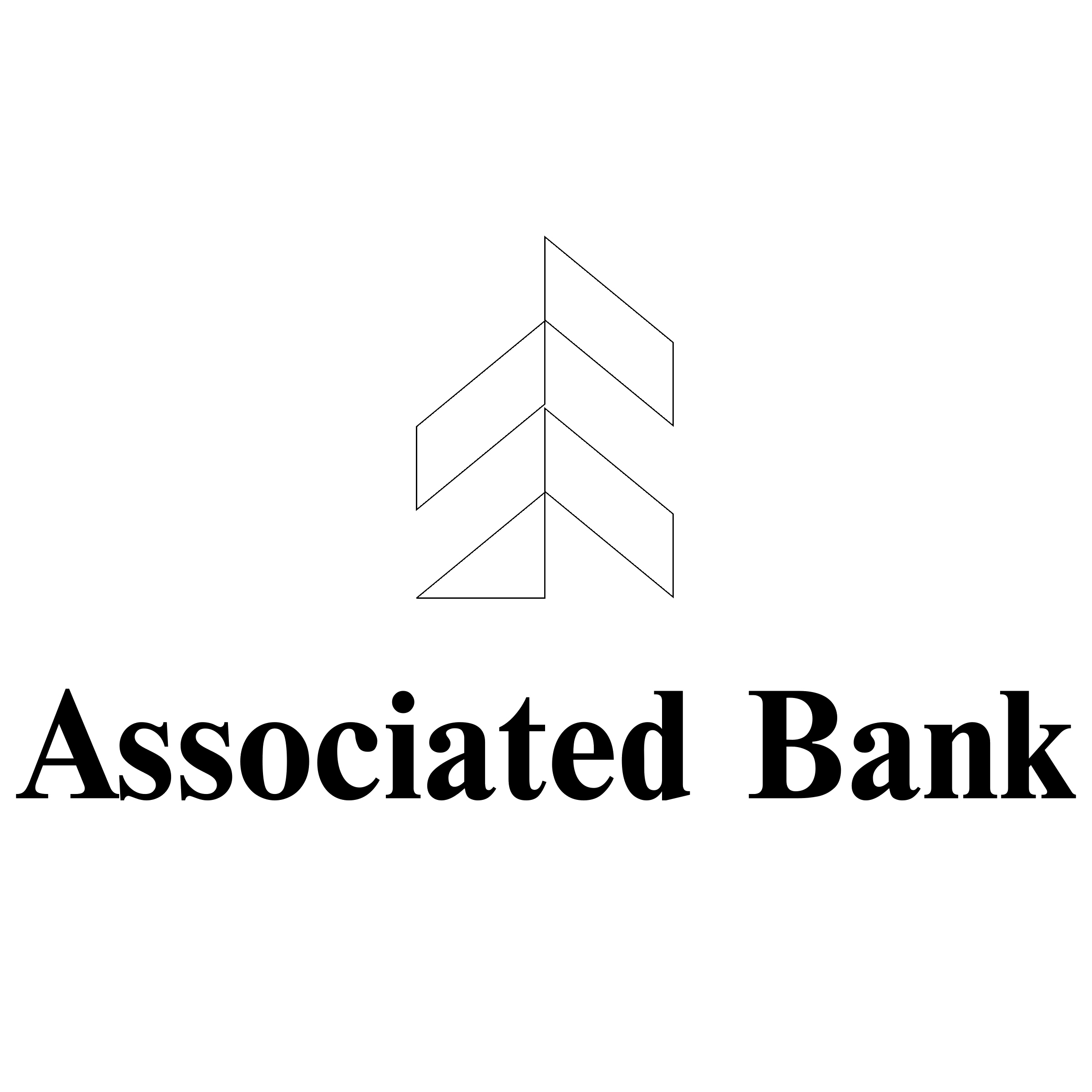 Associated Bank 8876 Logo black and white