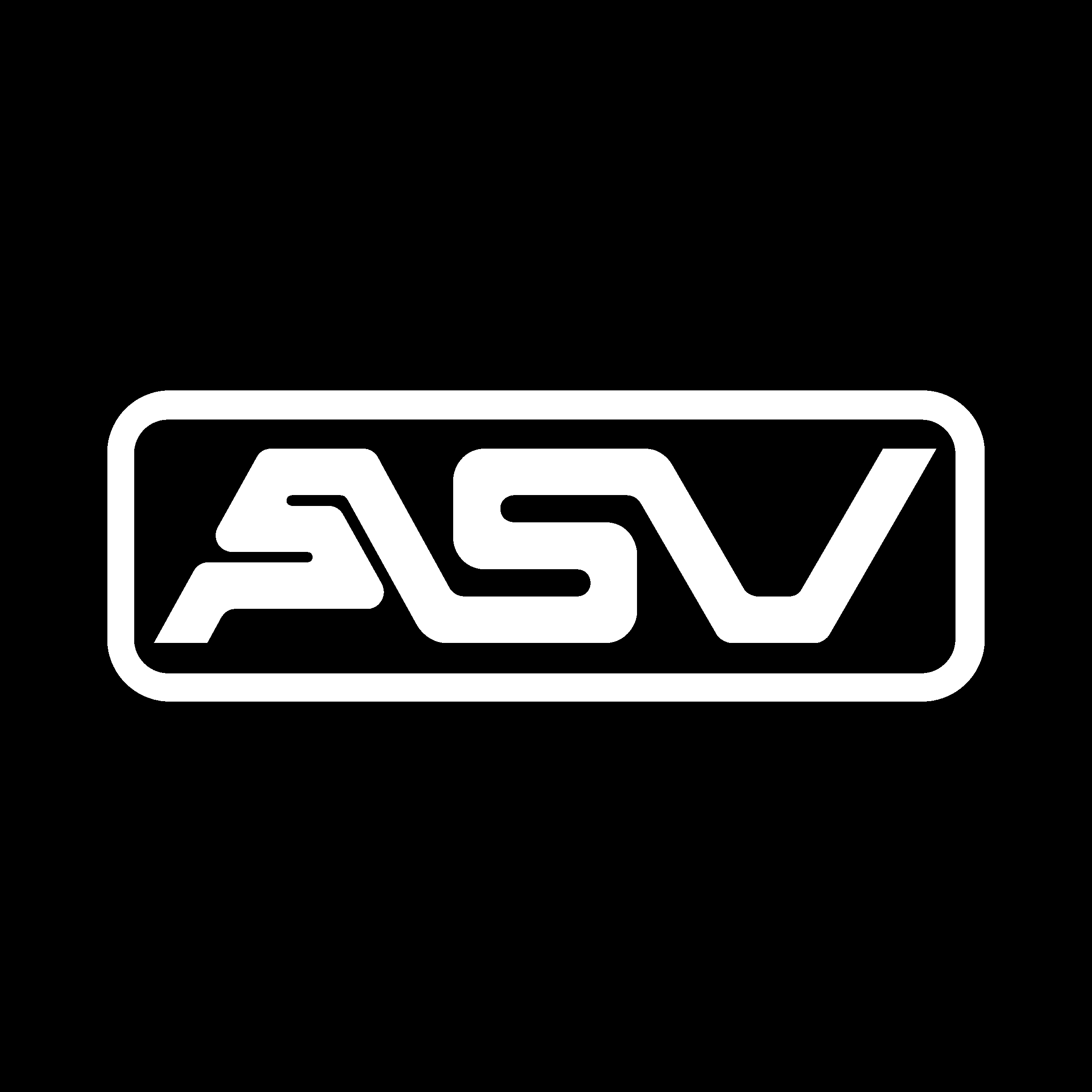 ASV Inc Logo black and white
