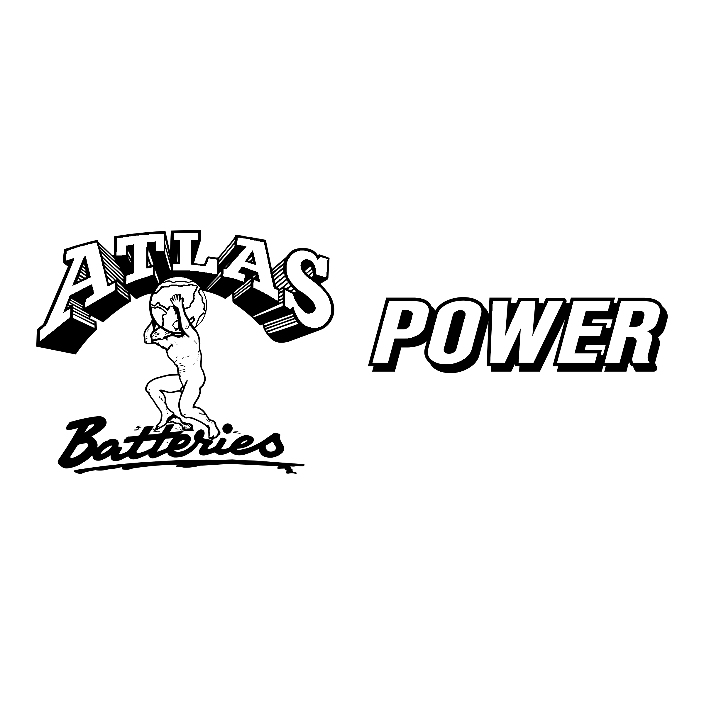 Atlas Batteries 01 Logo black and white