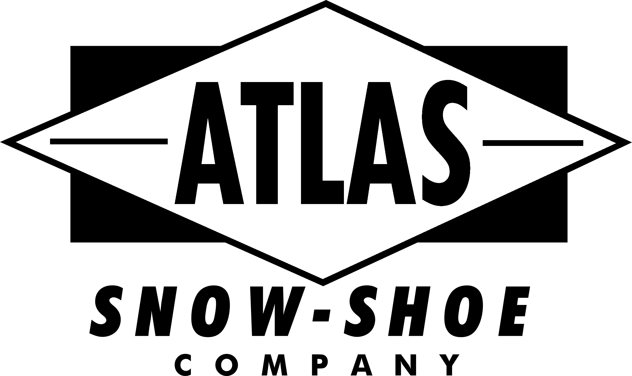 ATLAS SNOW SHOE Logo black and white