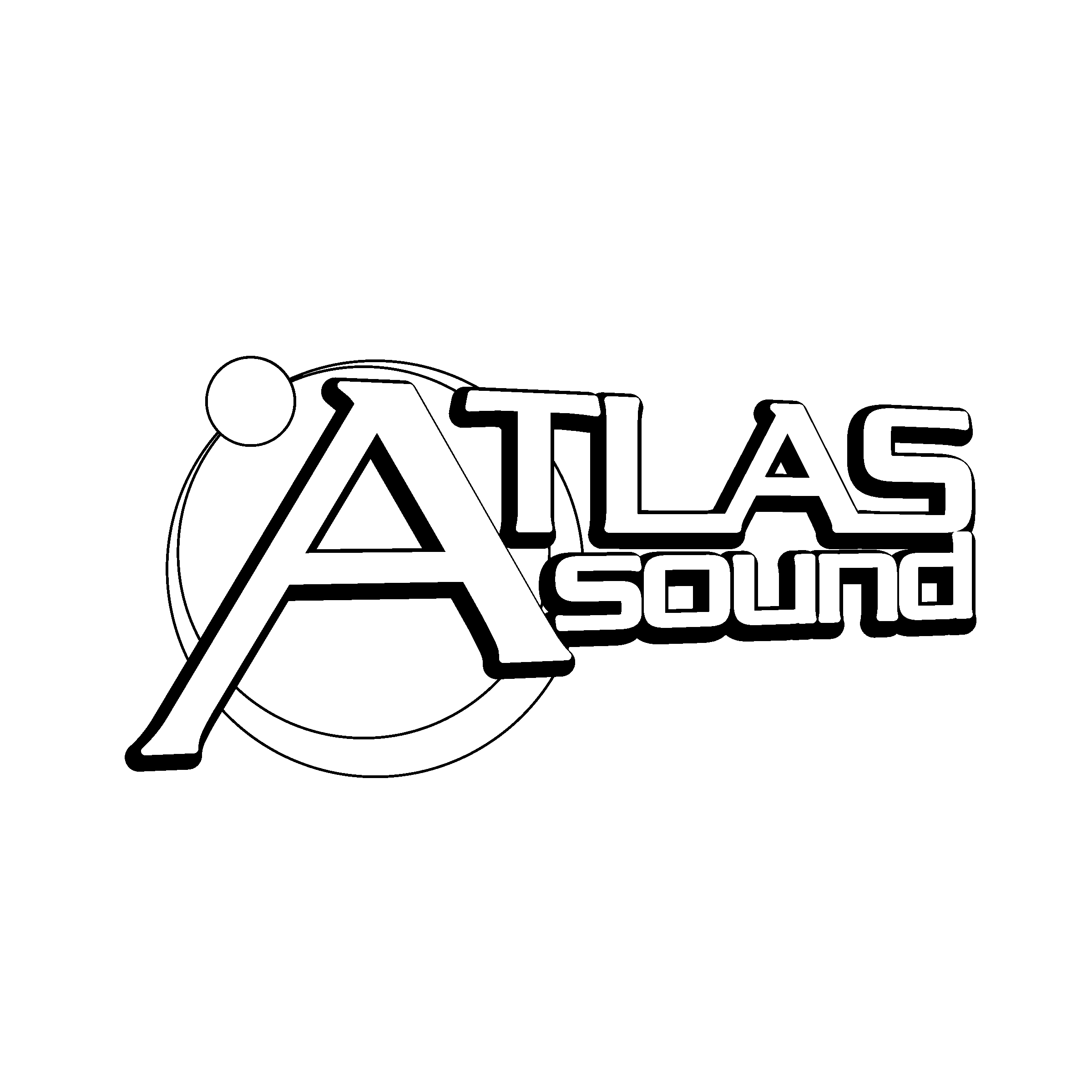 Atlas Sound Logo black and white