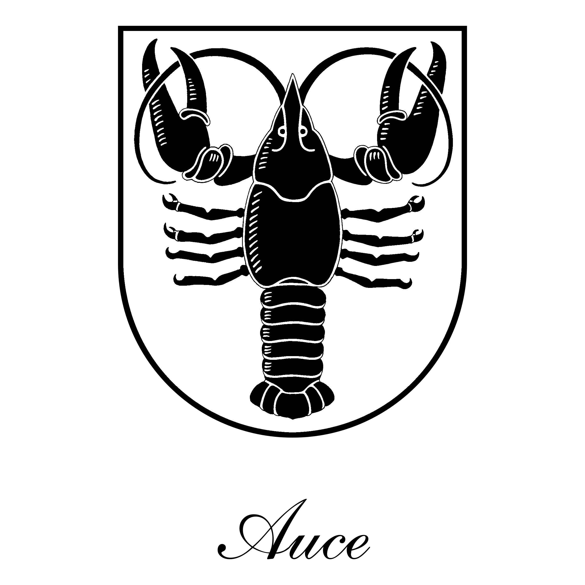 Auce Logo black and white