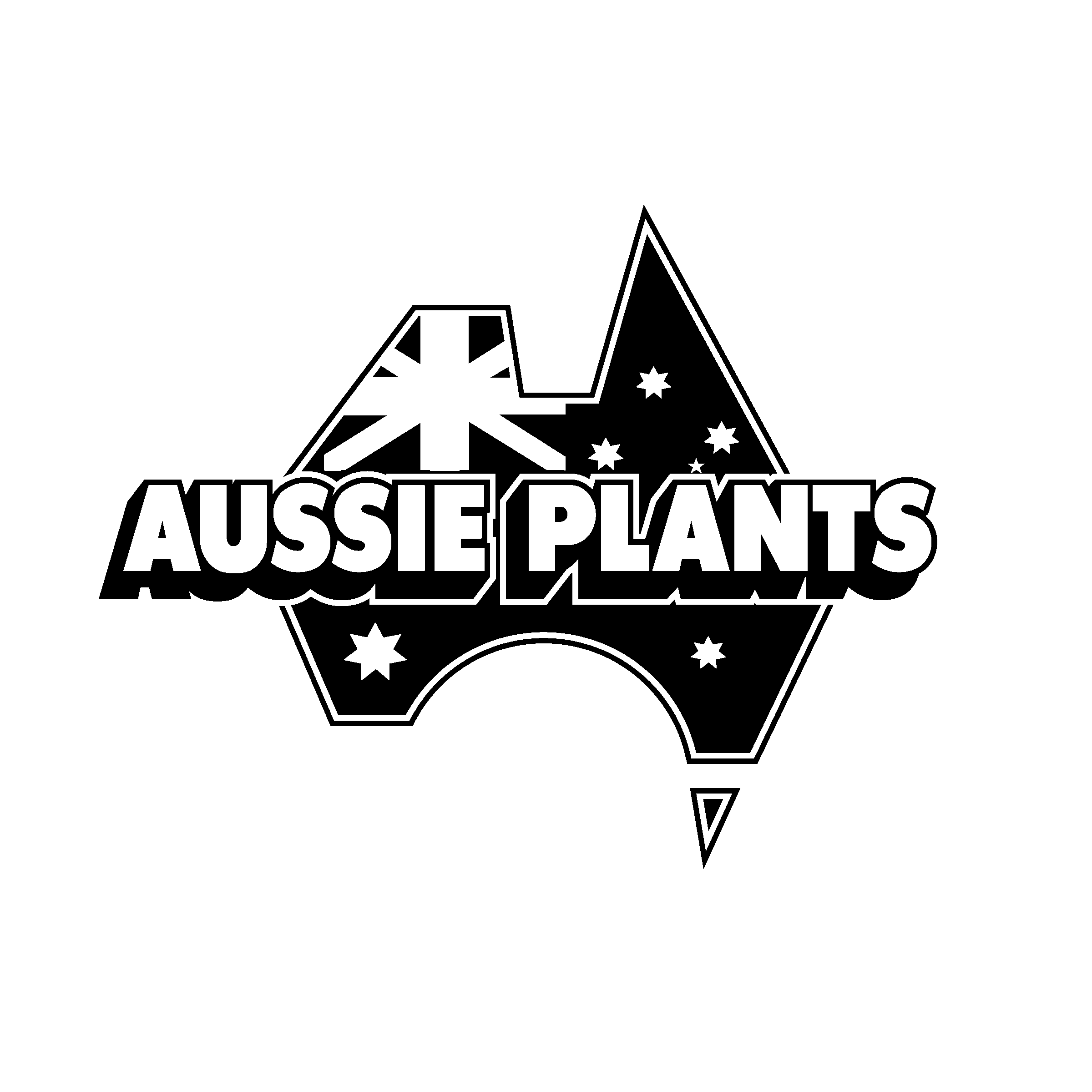 Aussie Plants Logo black and white
