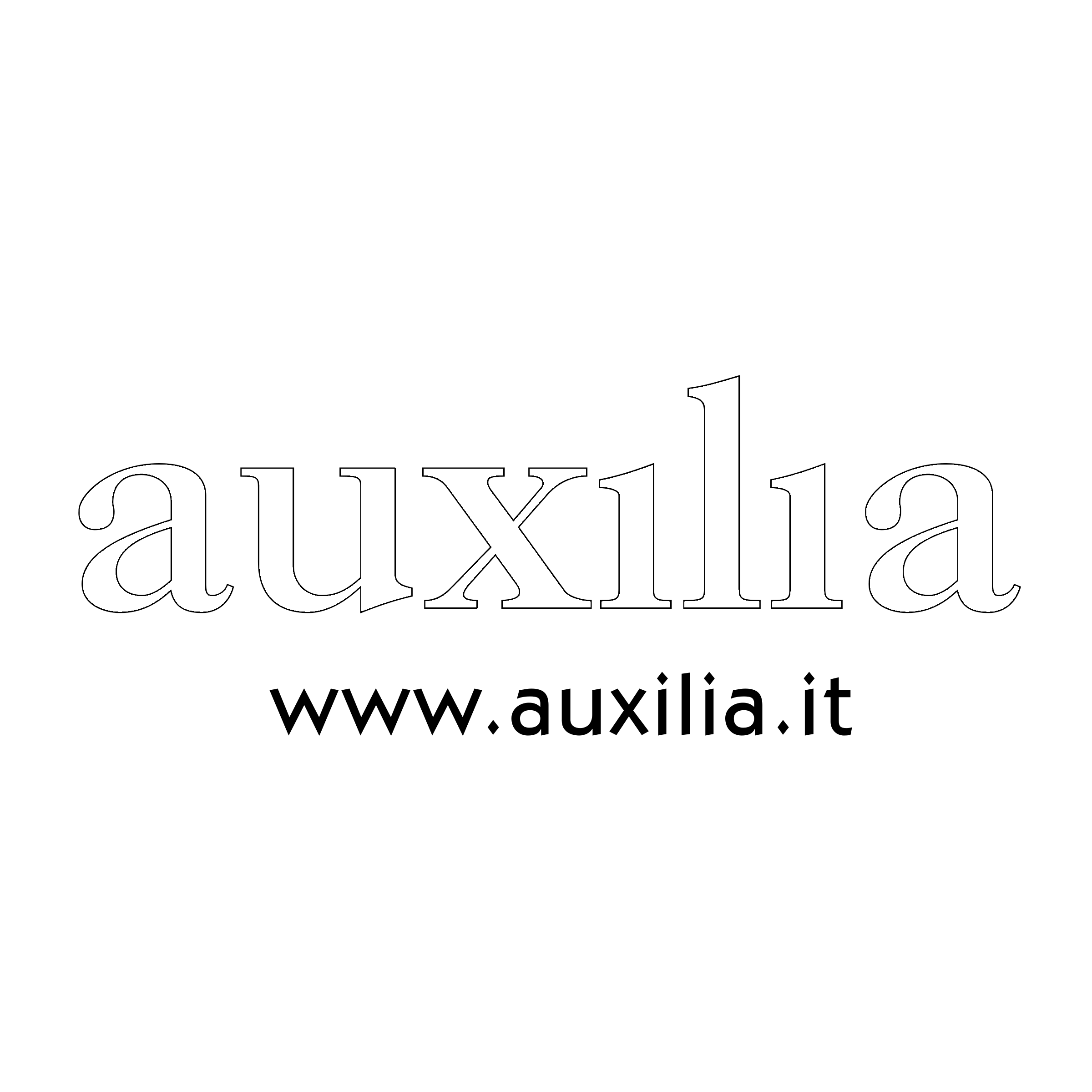 Auxilia Logo black and white