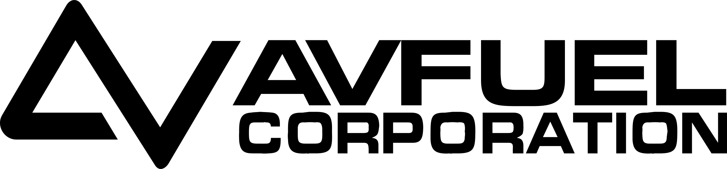 Avfuel Corp Logo black and white