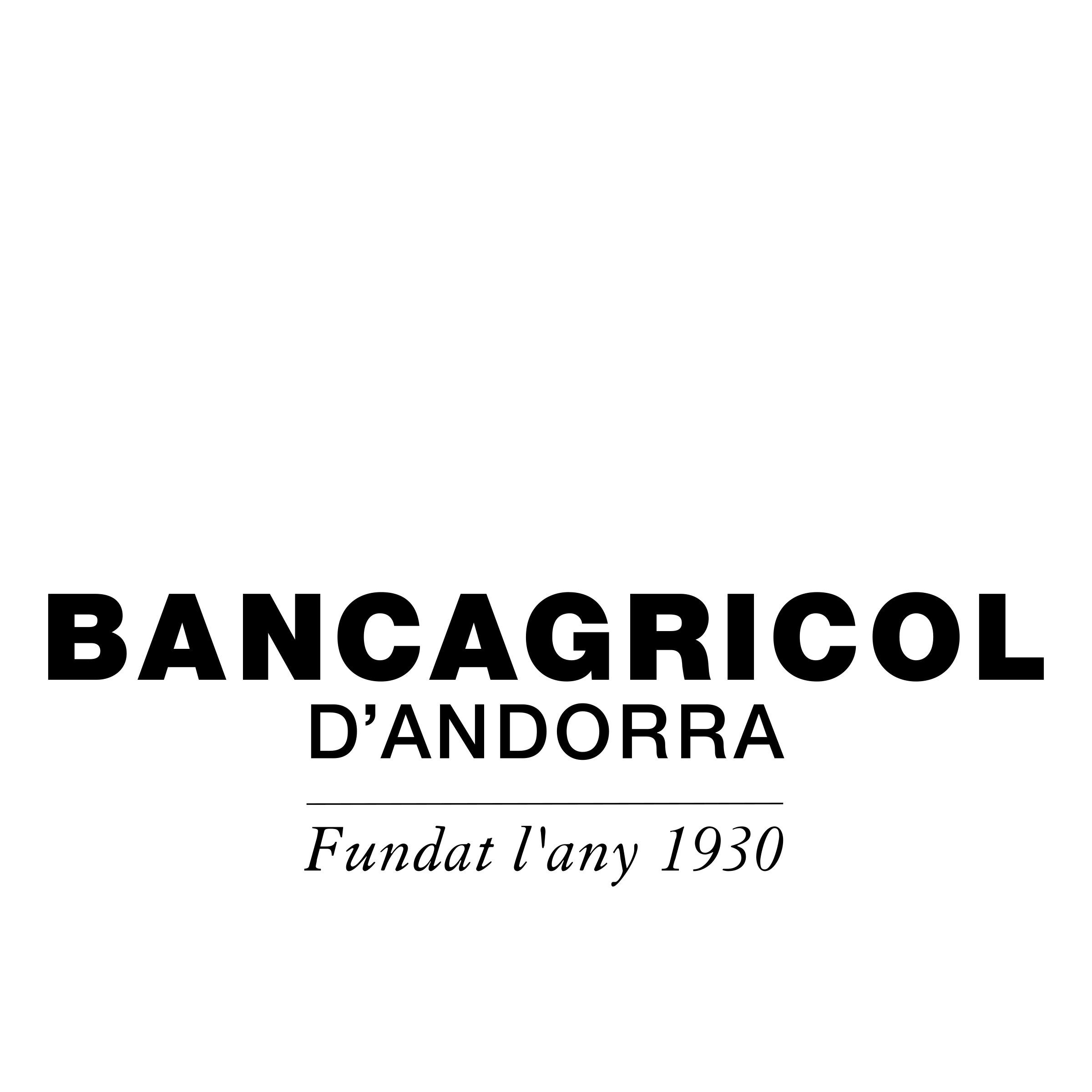 Bancagricol D'Andorra Logo black and white