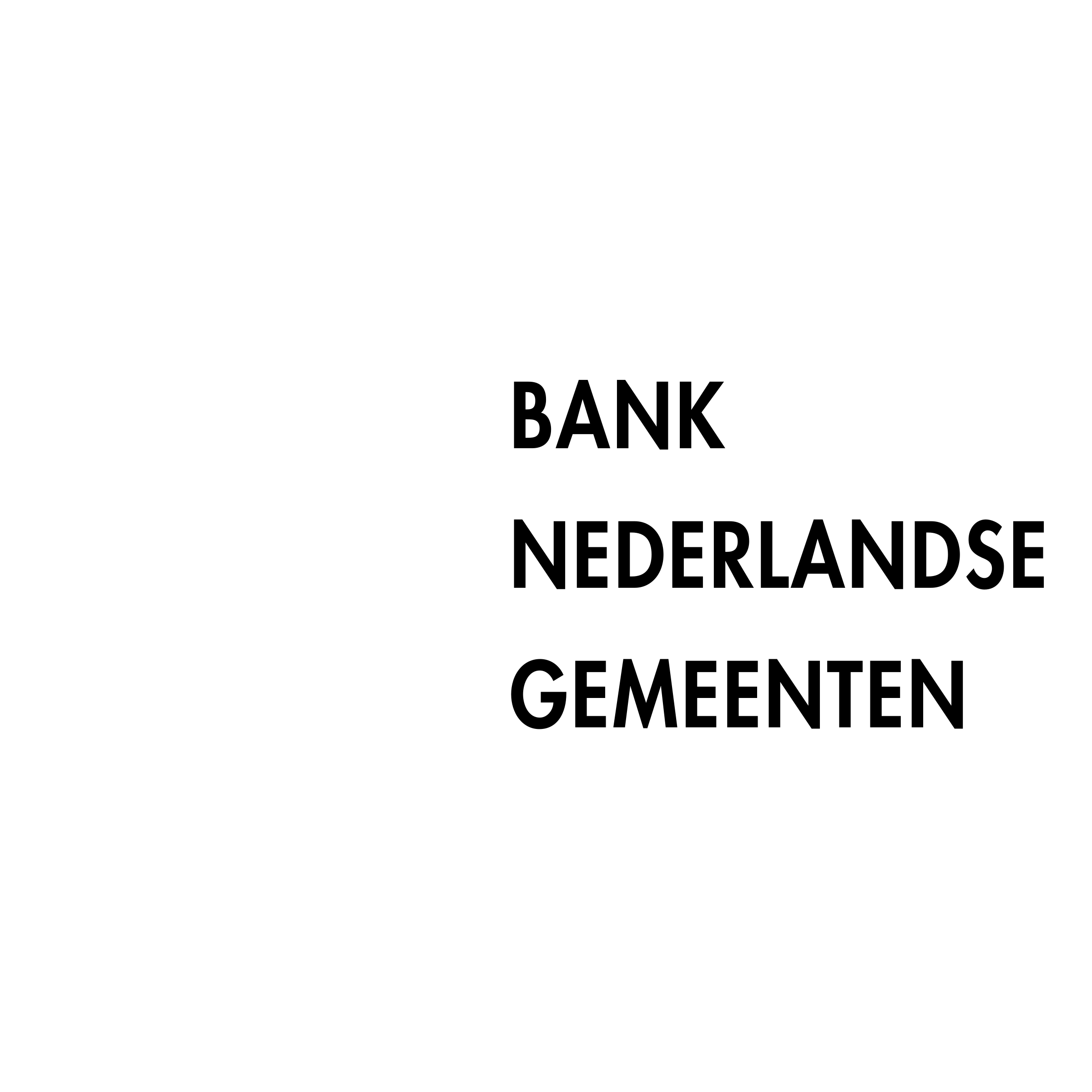 Bank Nederlandse Gemeenten Logo black and white