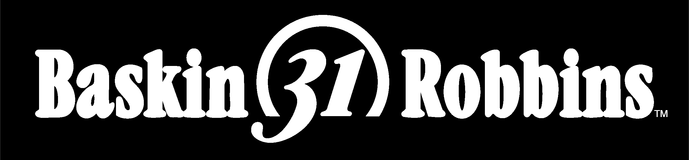 Baskin Robbins 2 Logo black and white