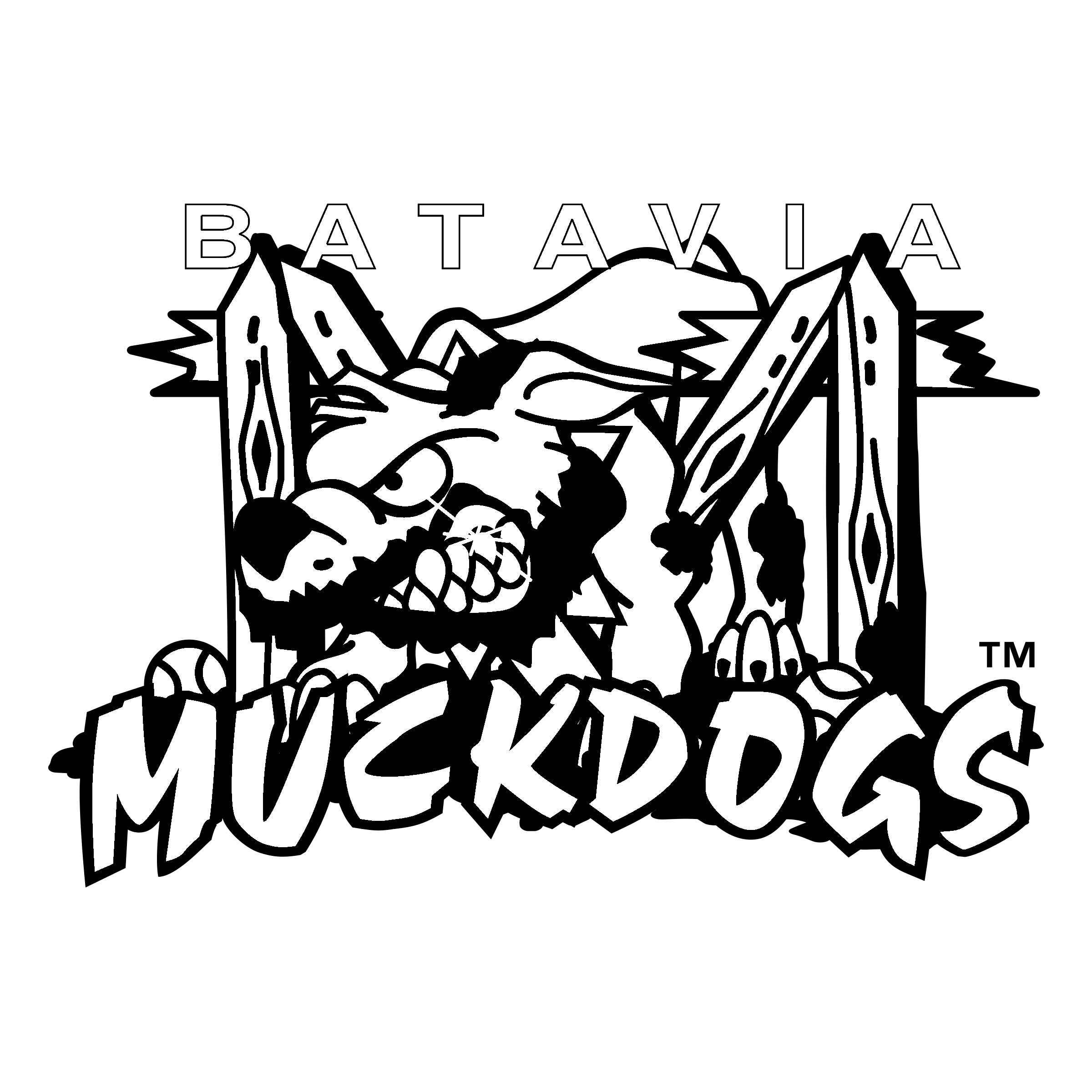 Batavia Muckdogs Logo black and white