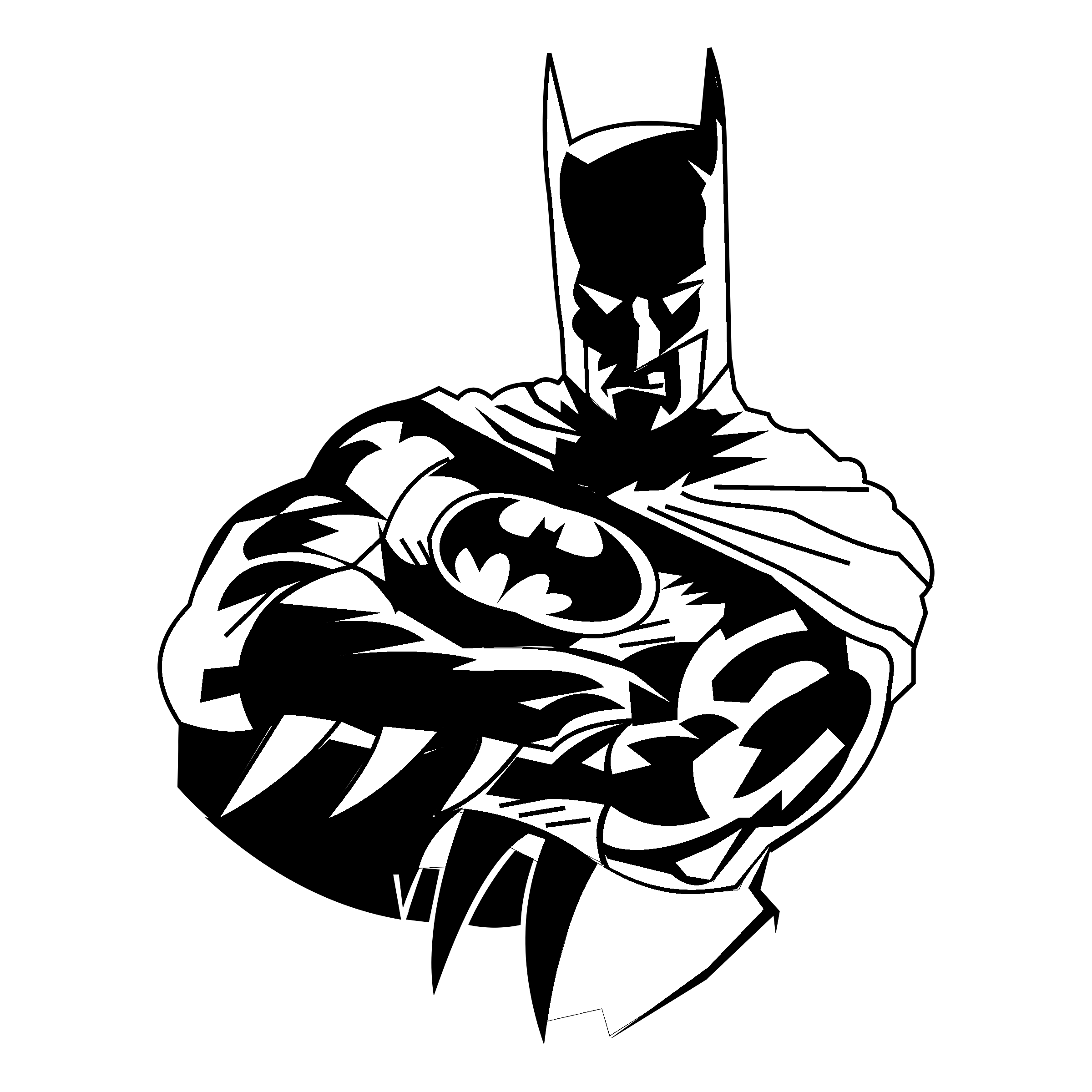 Batman Layered SVG: Unleashing the Caped Crusader's Silhouette in Artistic Precision