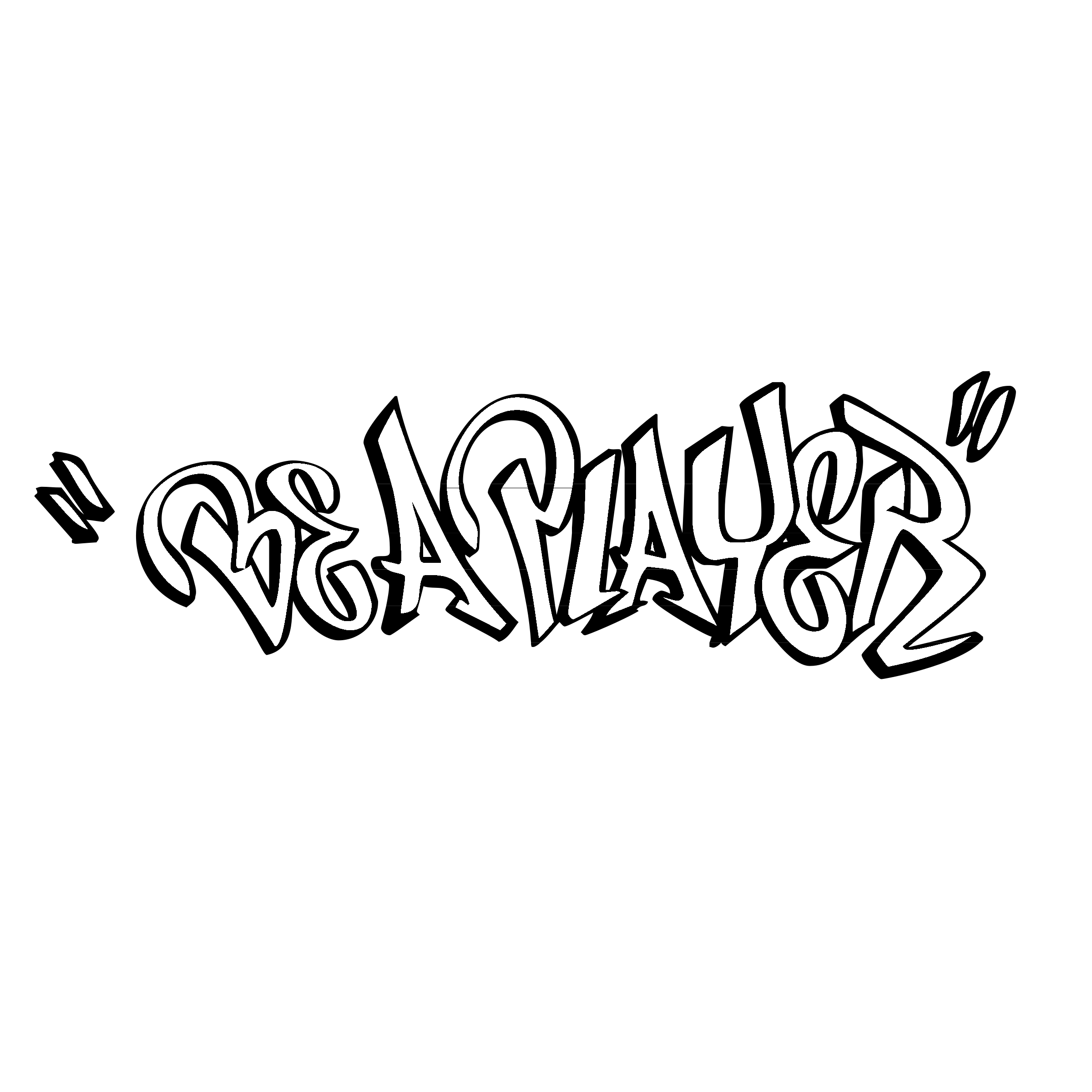 Be A Player 01 Logo black and white