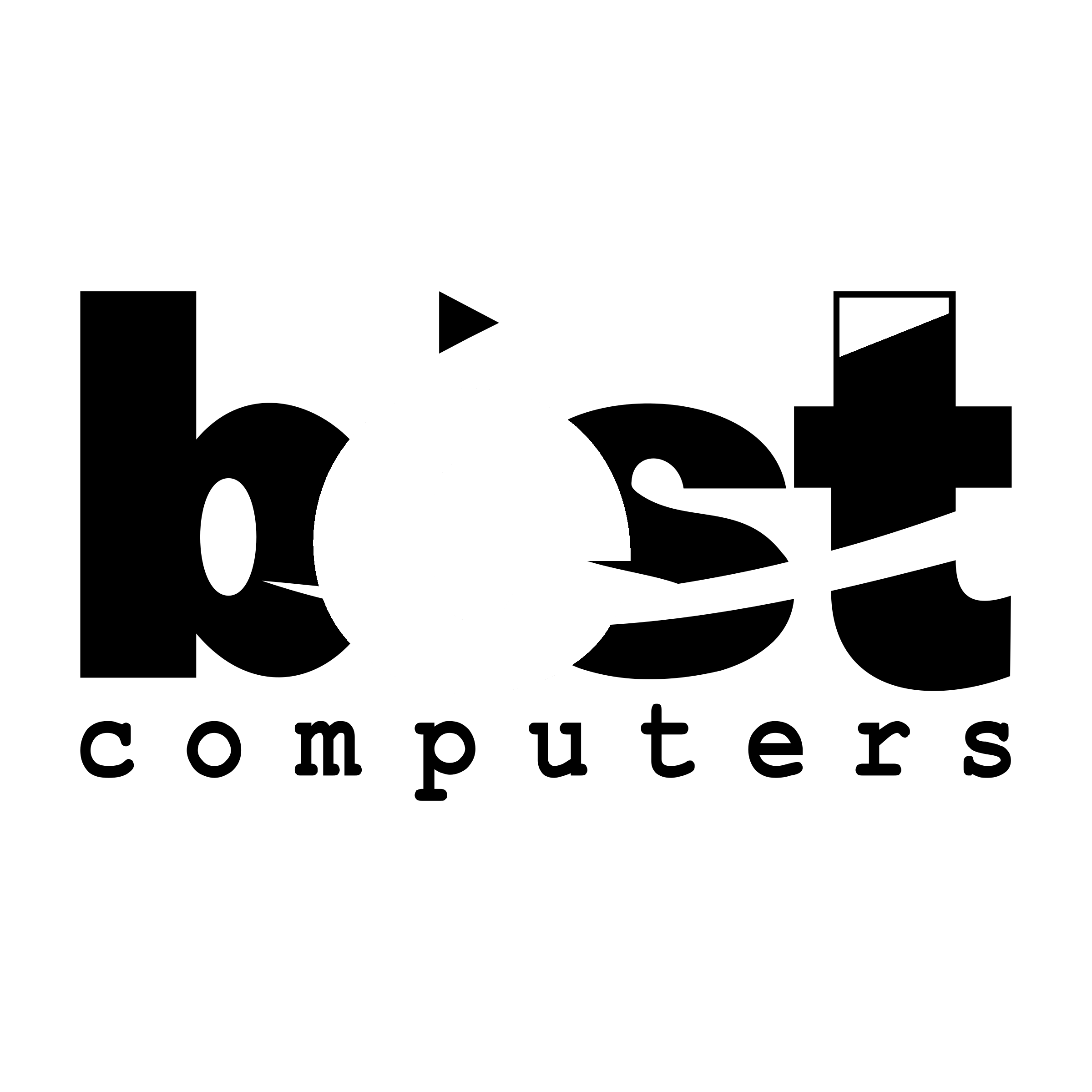 Best Computers Logo black and white