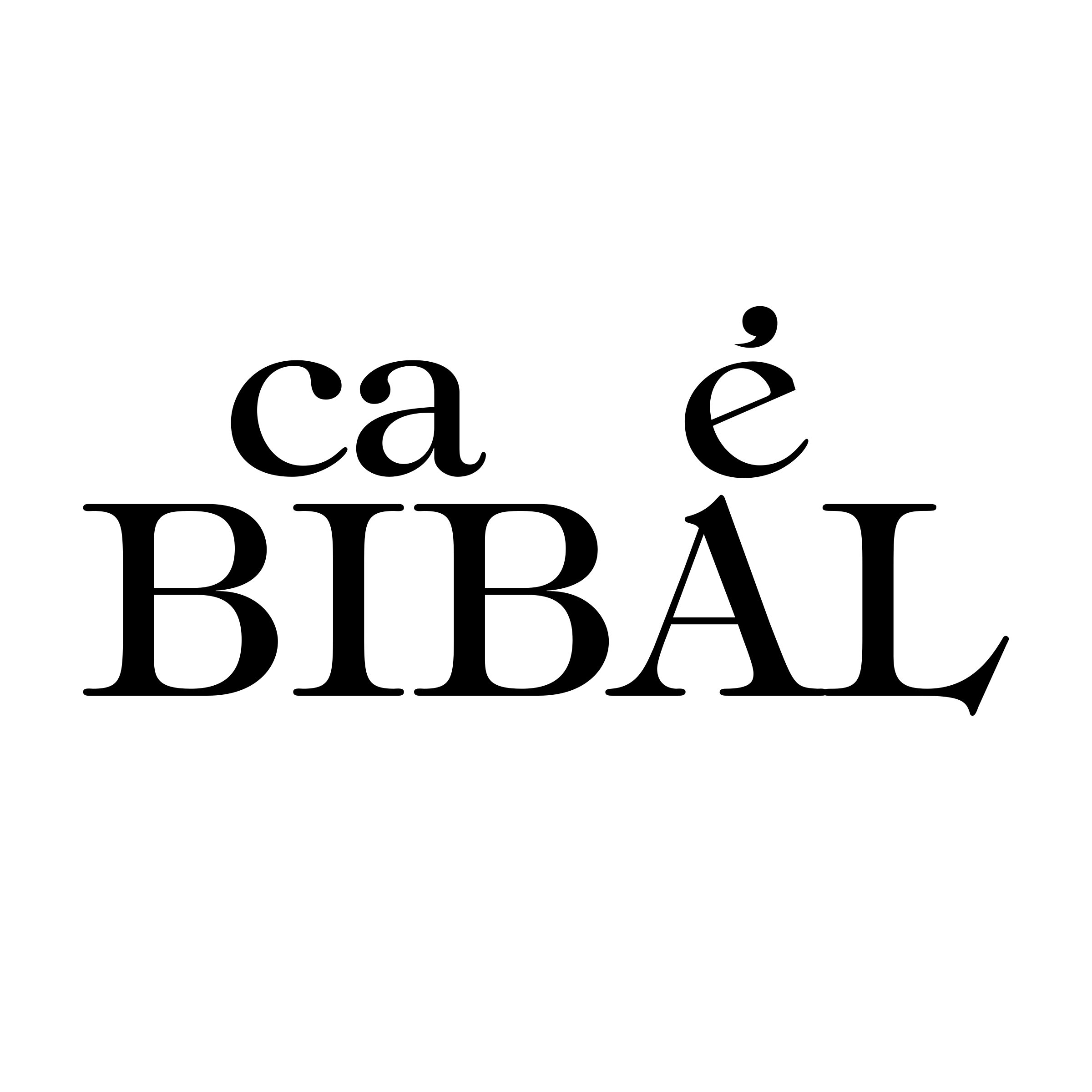 Bibal Cafe 01 Logo black and white