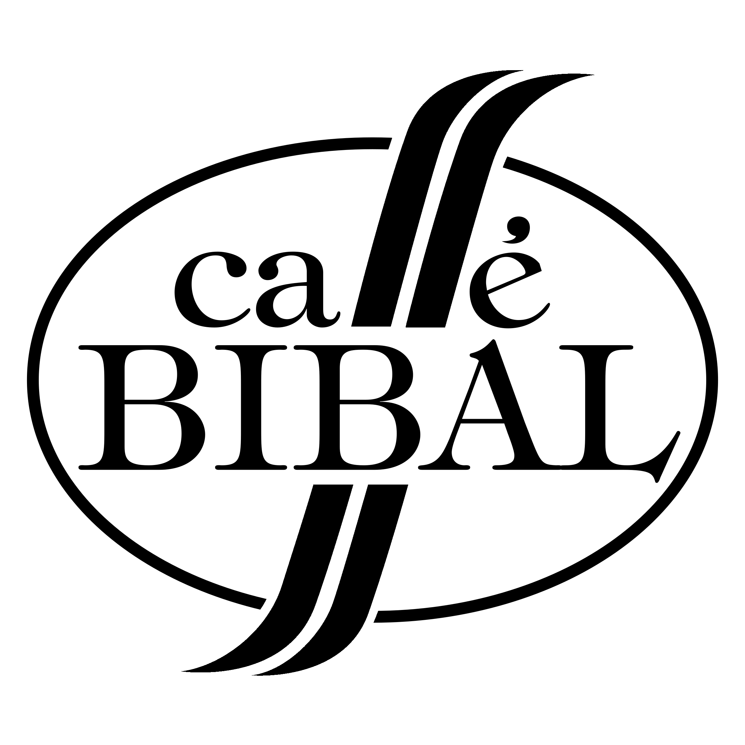 Bibal Cafe Logo black and white