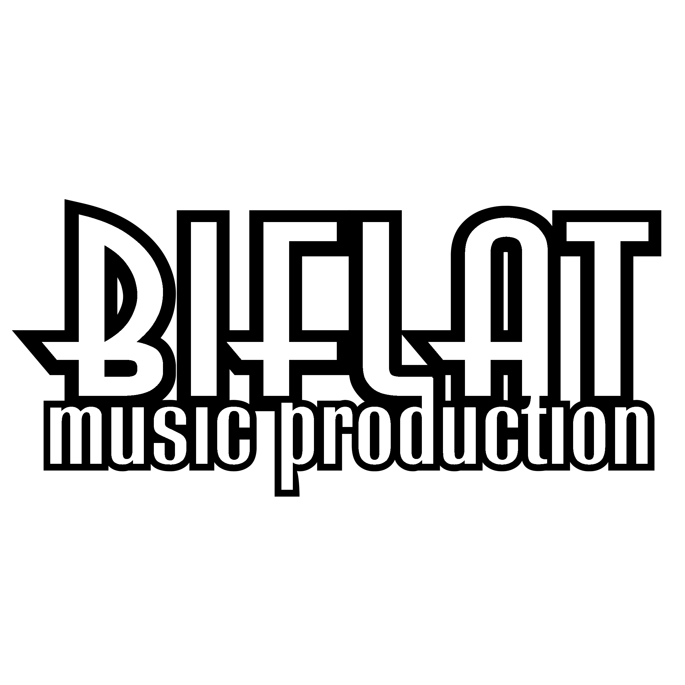 Biflat Logo black and white