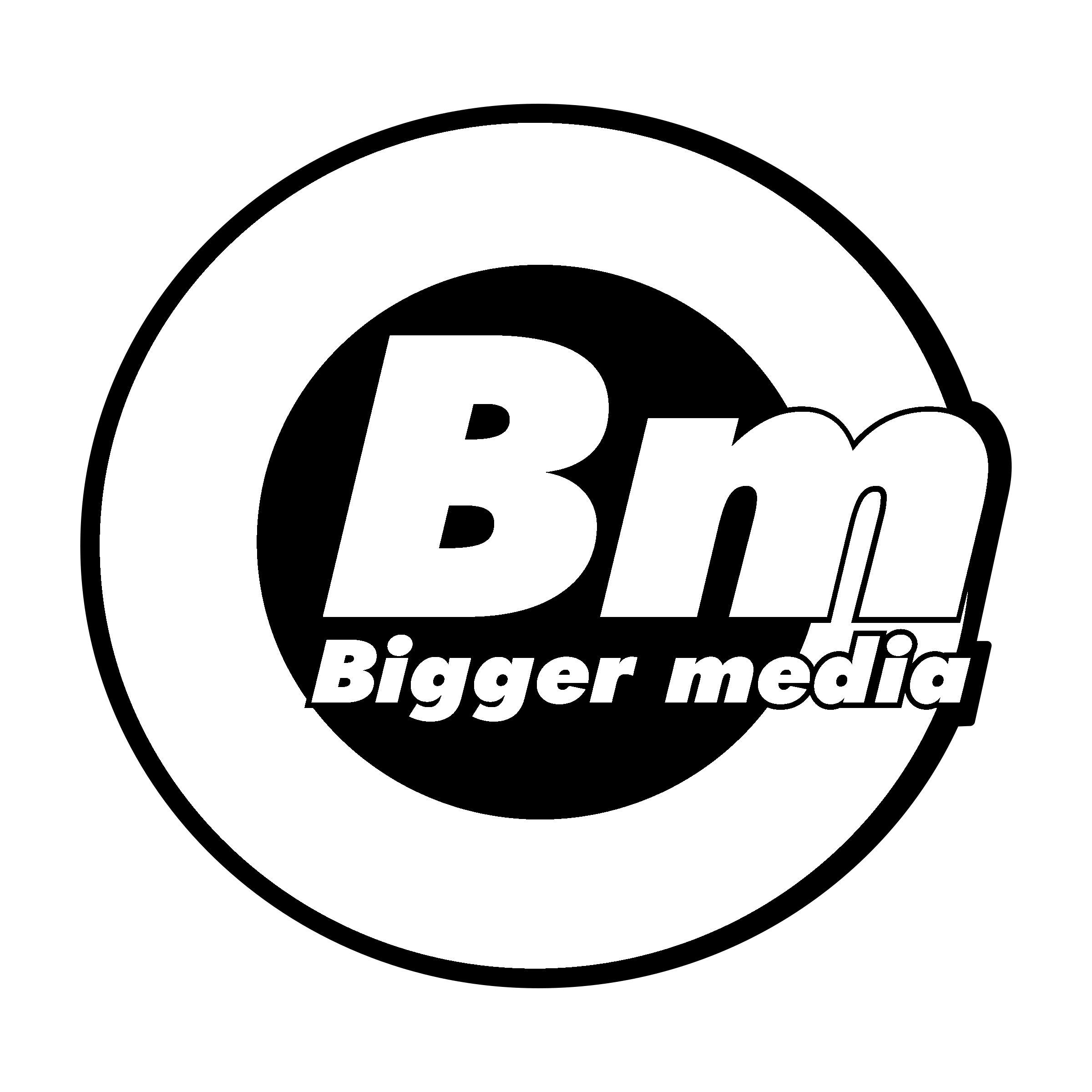 Bigger media Logo black and white