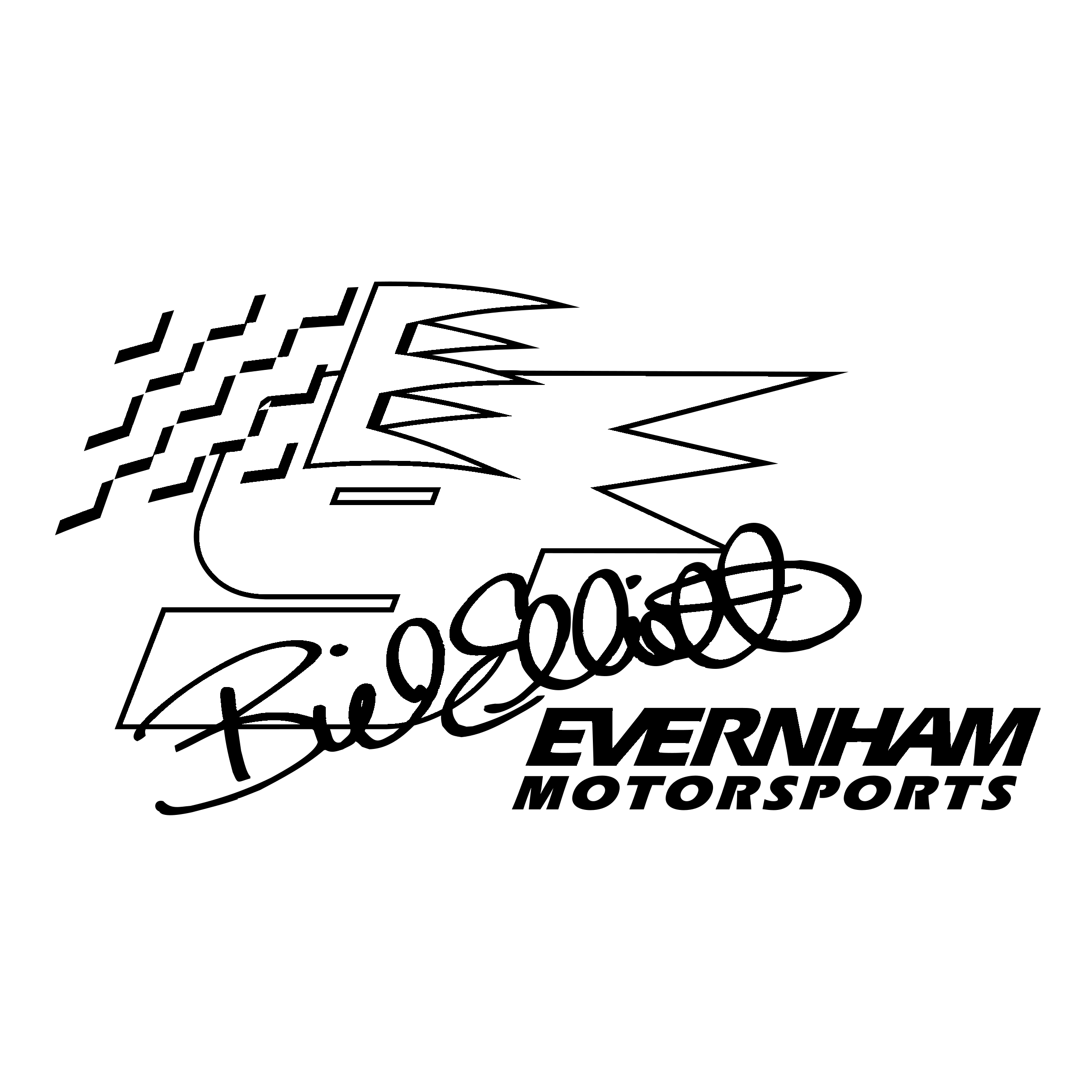 Bill Elliott Logo black and white