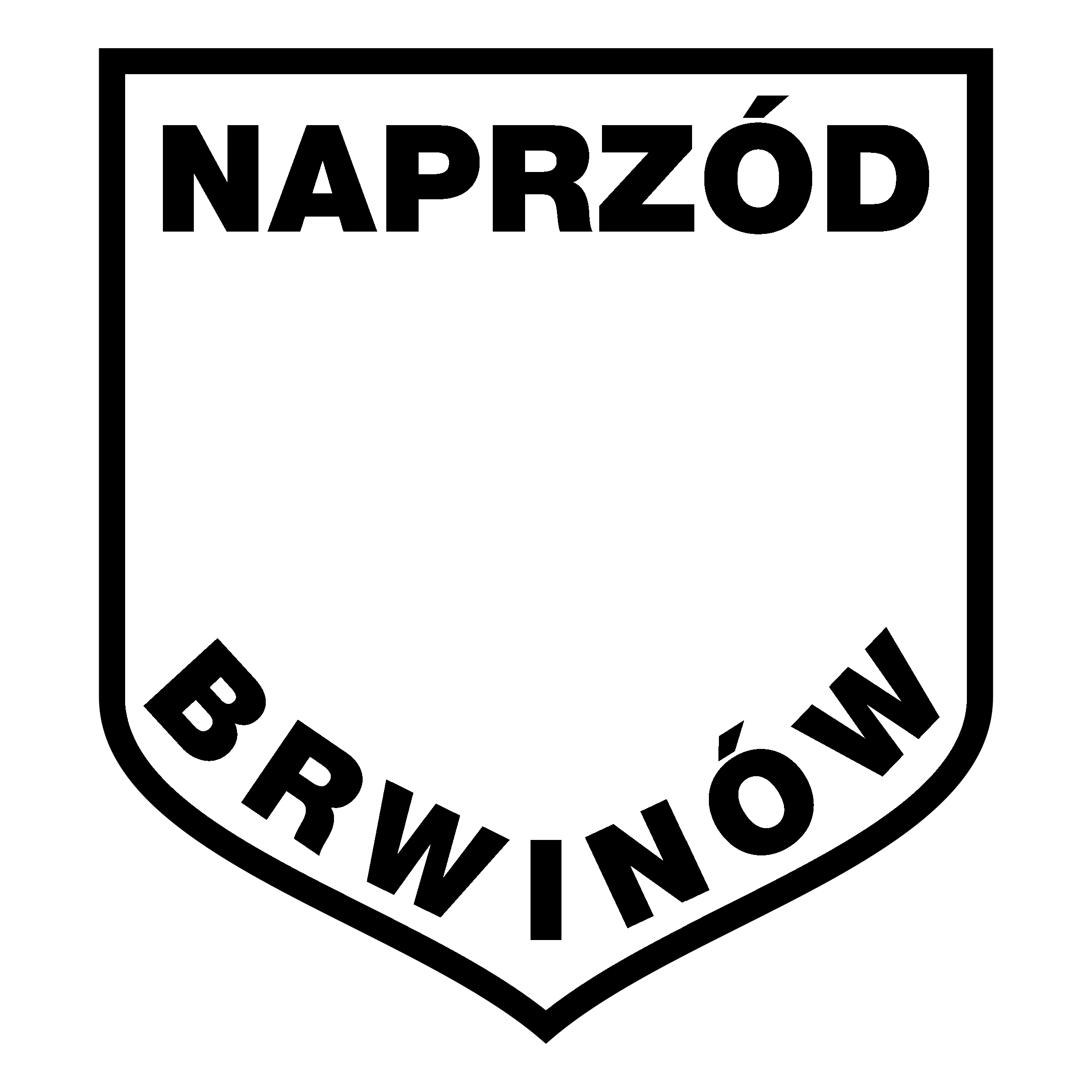 BKS Naprzod Brwinow Logo black and white