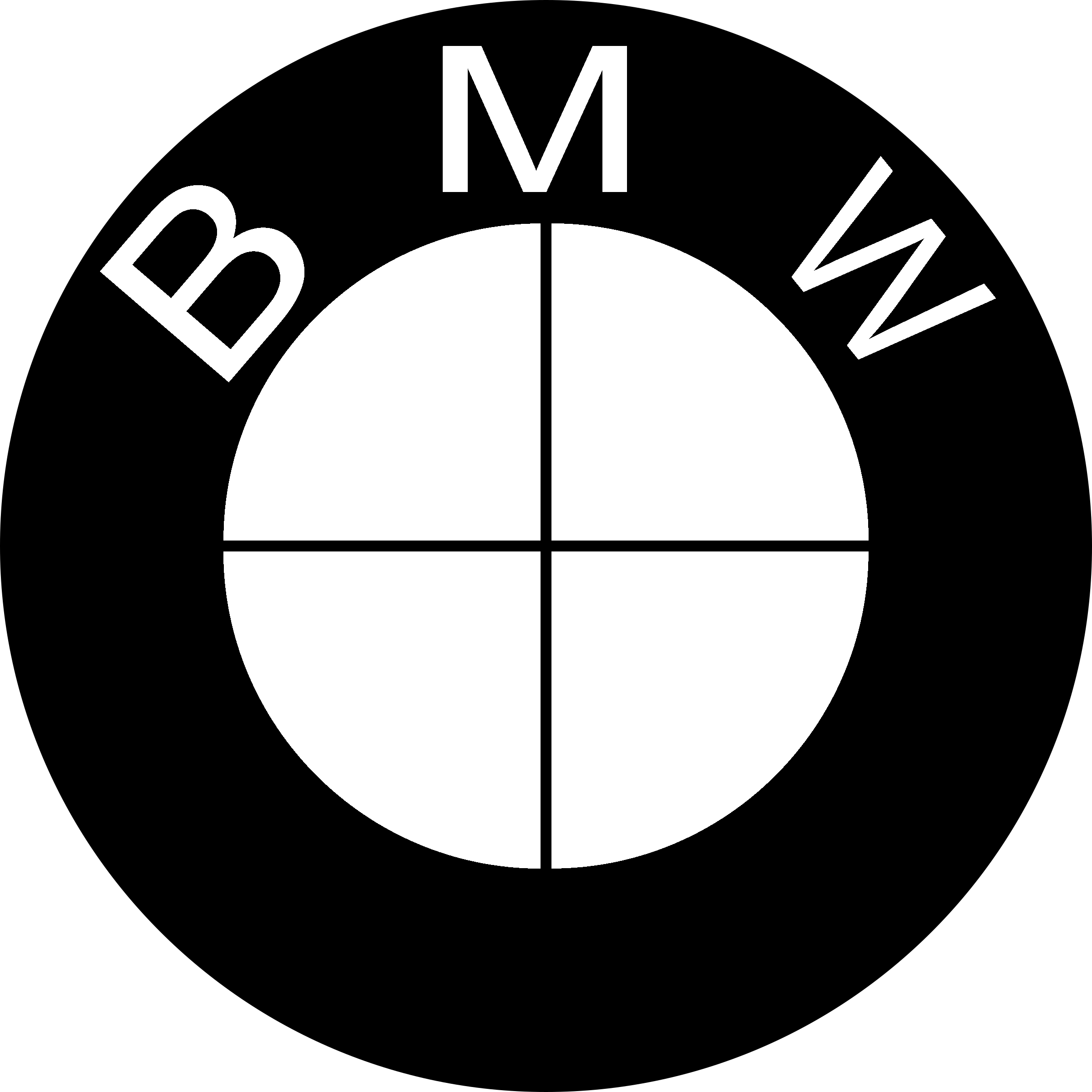 2 Logos bmw en monochrome