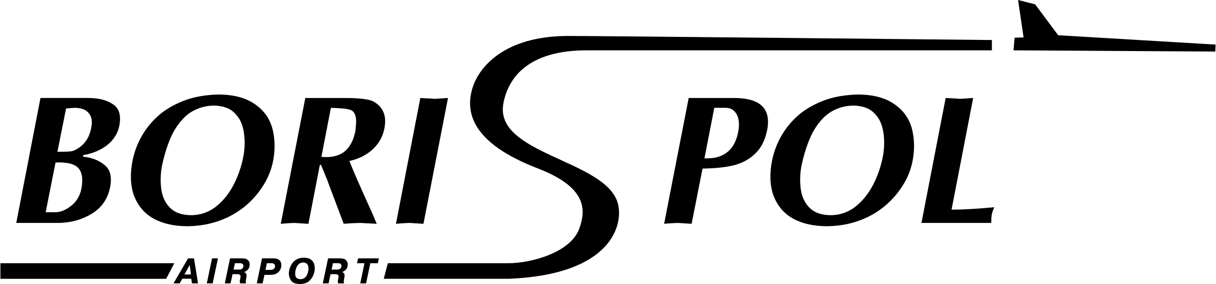 Borispol Airport Kiev Logo black and white