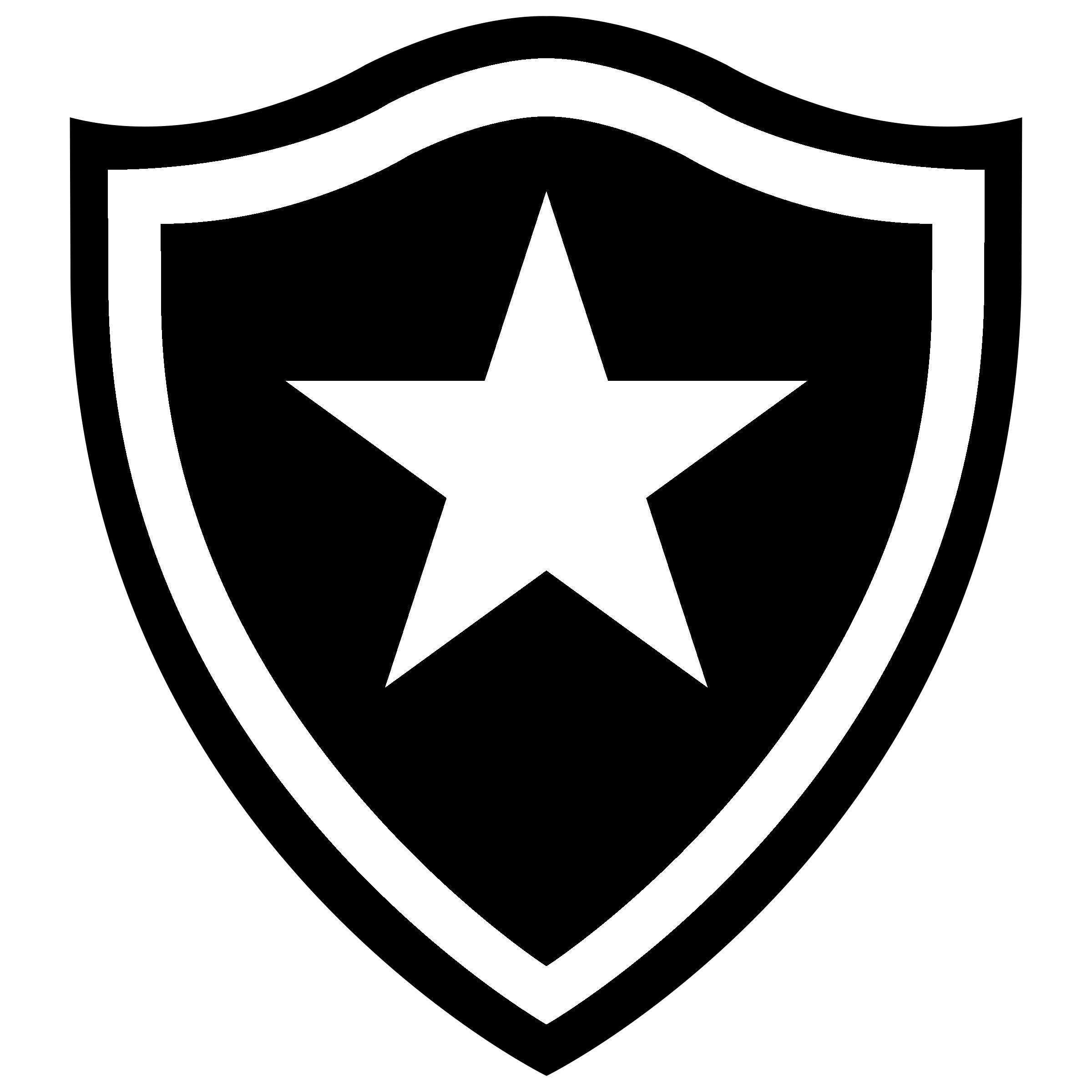 Botafogo 7836 Logo black and white